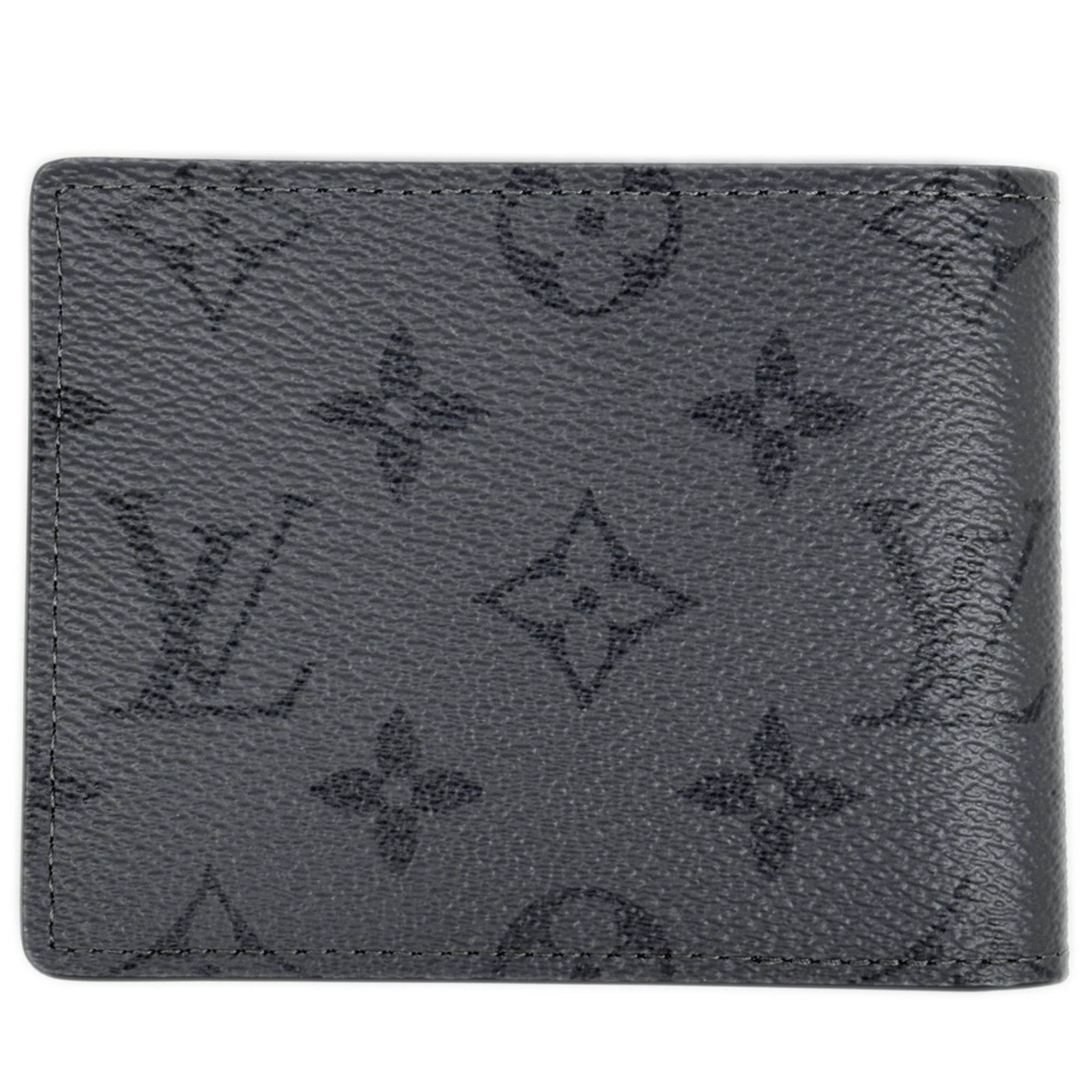 Louis Vuitton Gray Monogram Eclipse Monogram Reverse Wallet (Bi-Fold) (Pre-Owned)