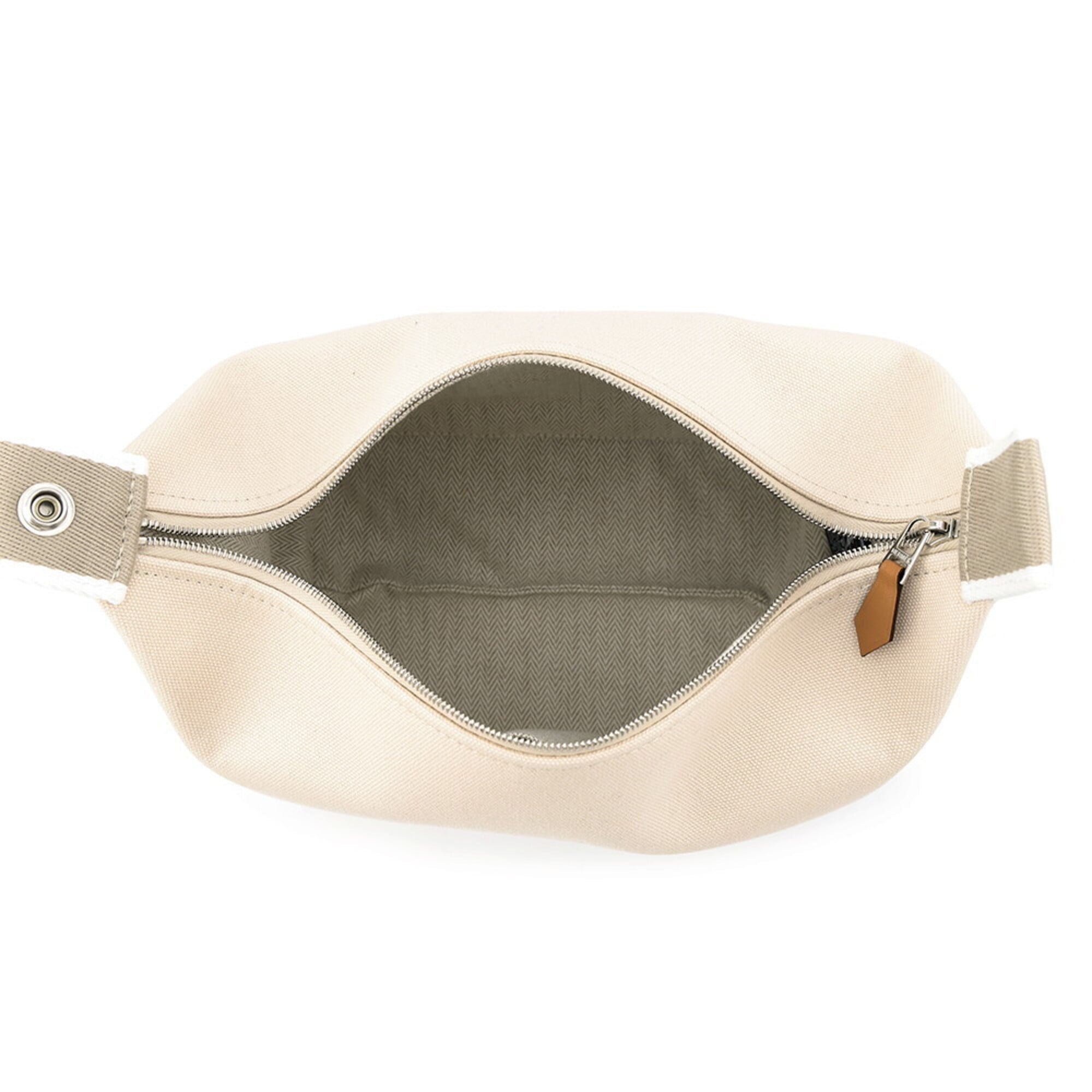 Hermes Kara Beige Canvas Pouch (Pre-Owned)