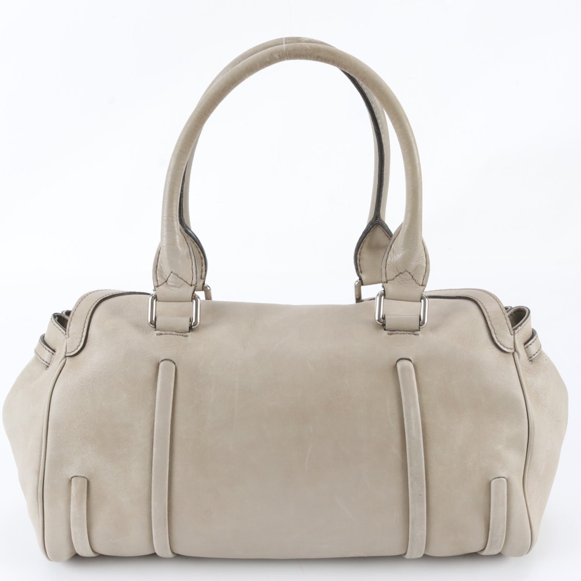 Celine Ivory Leather Handbag Shoulder Bag Tote Bag (Pre-Owned)