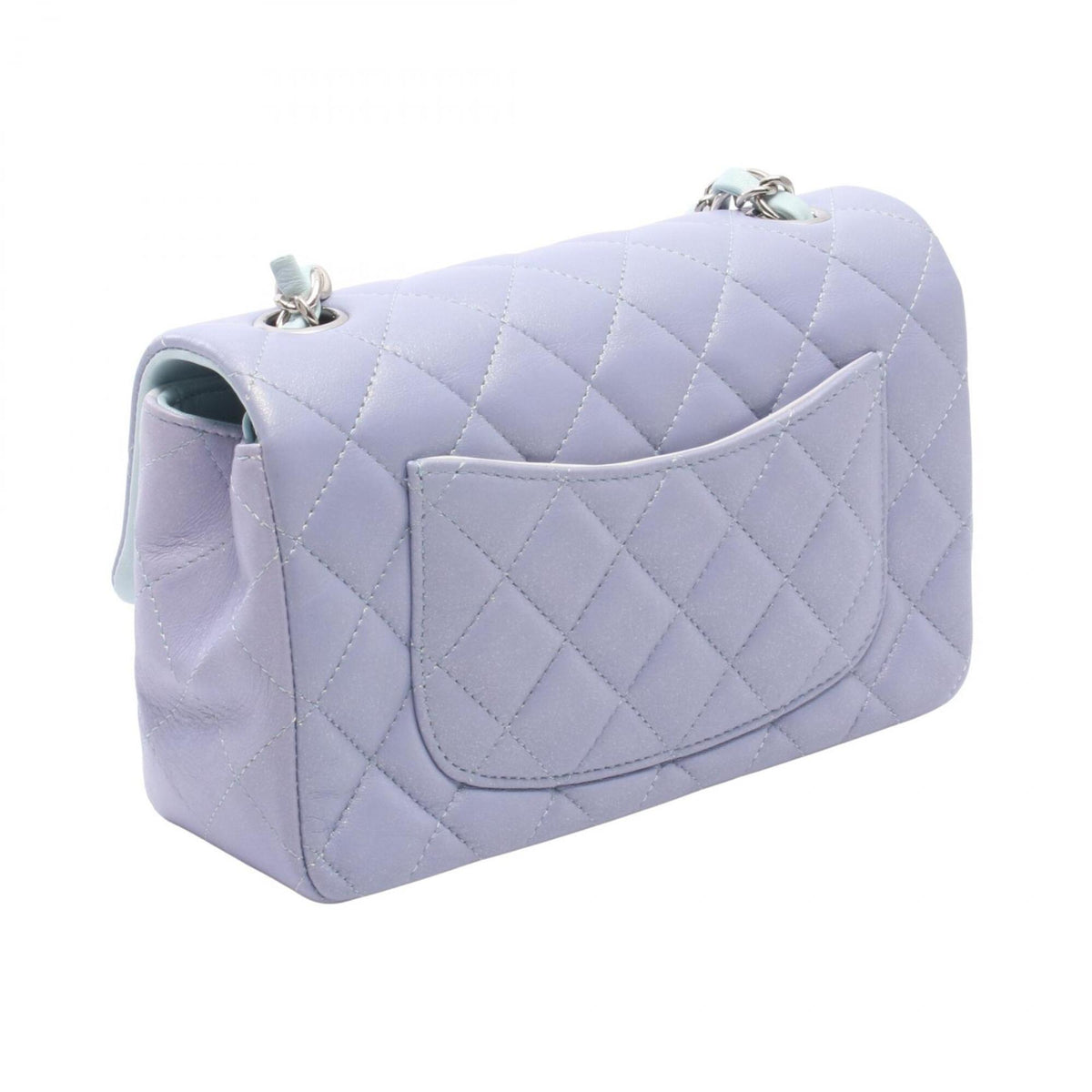 Chanel Blue Purple White Leather Handbag Shoulder Bag (Pre-Owned)