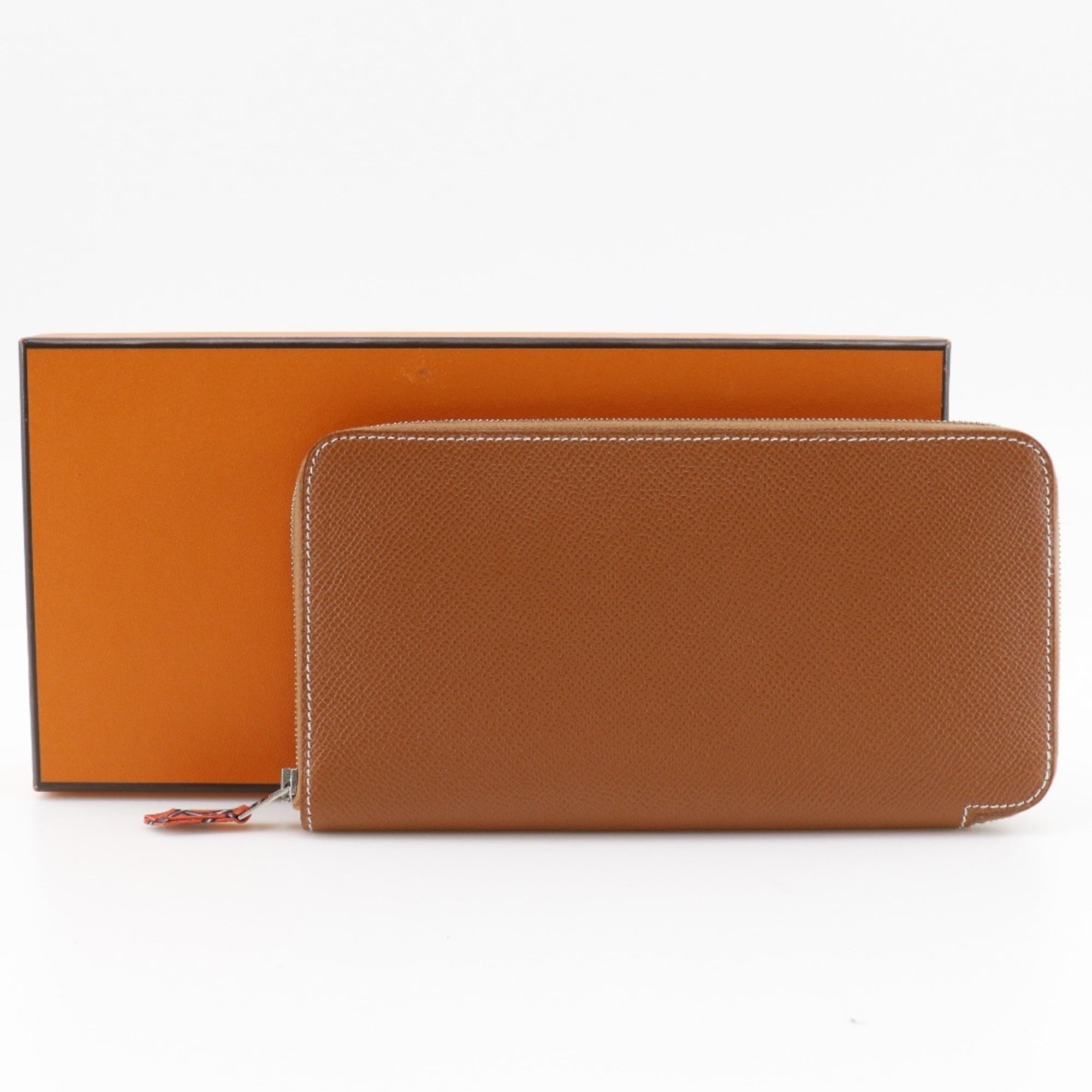 Hermes Brown Epsom Leather Long Bill Wallet (Bi-Fold) (Pre-Owned)
