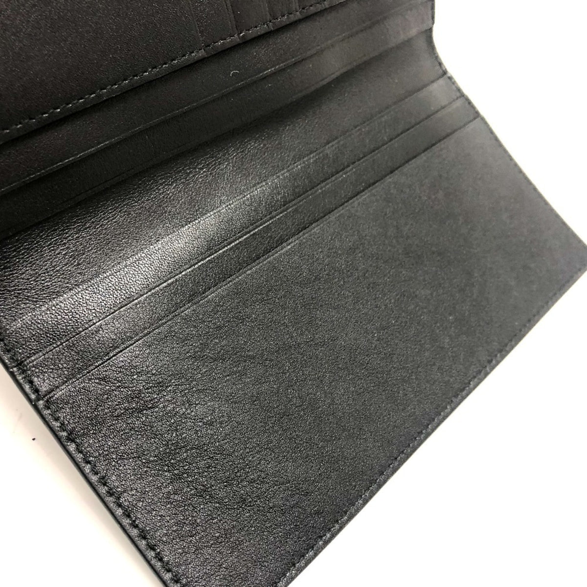 Salvatore Ferragamo Gancini Navy Leather Long Wallet (Bi-Fold) (Pre-Owned)