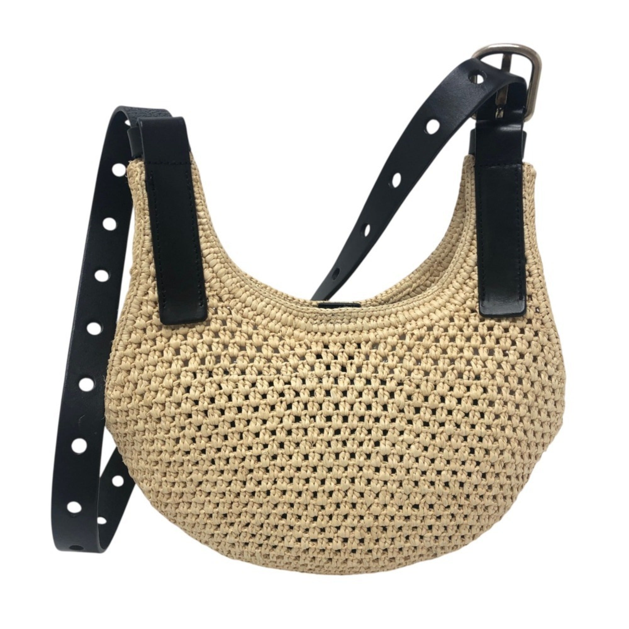 Loewe Black Raffia Shoulder Bag (Pre-Owned)