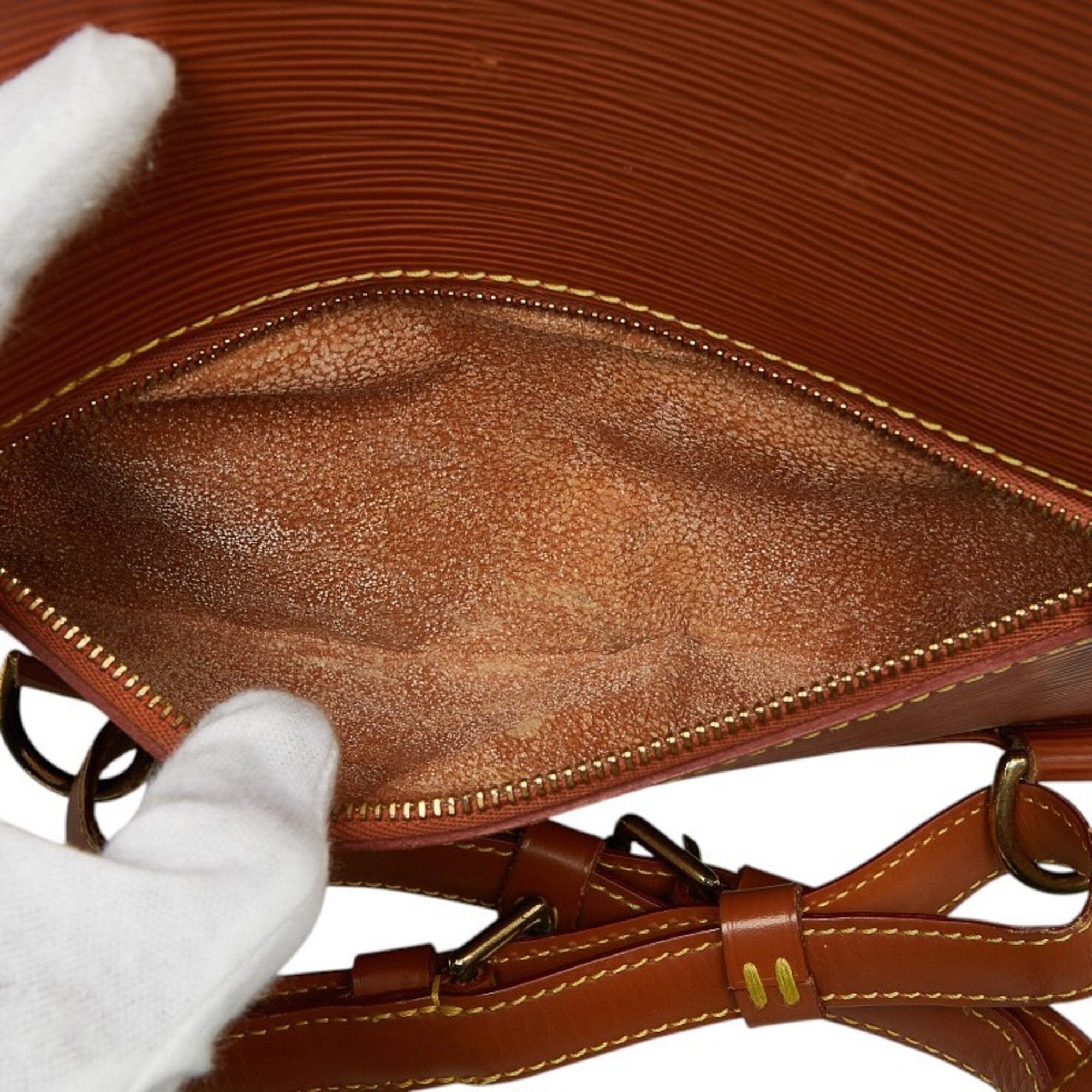 Louis Vuitton Brown Gold Cipango Leather Backpack Beach Bag (Pre-Owned)