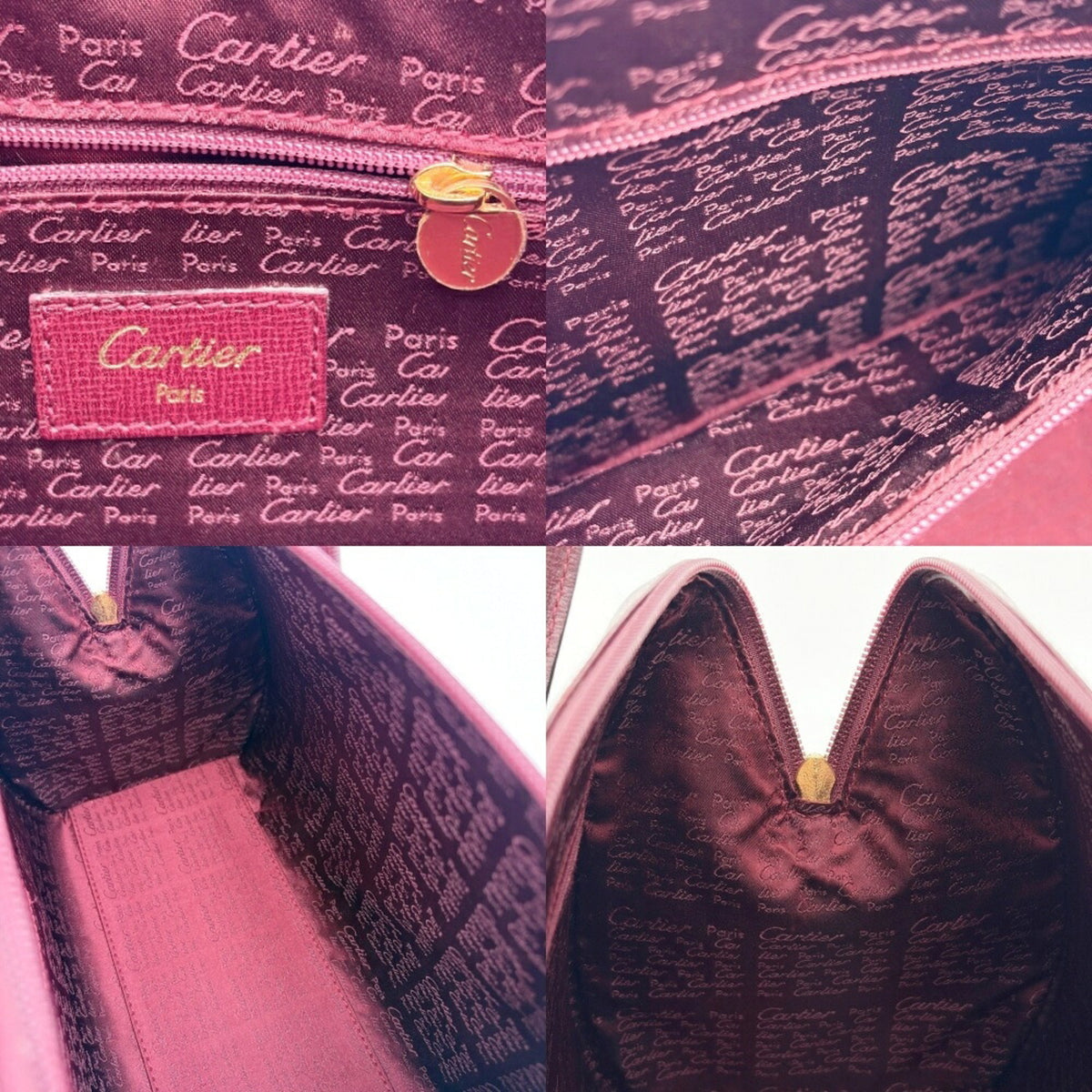 Cartier Must Bordeaux Leather Handbag (Pre-Owned)