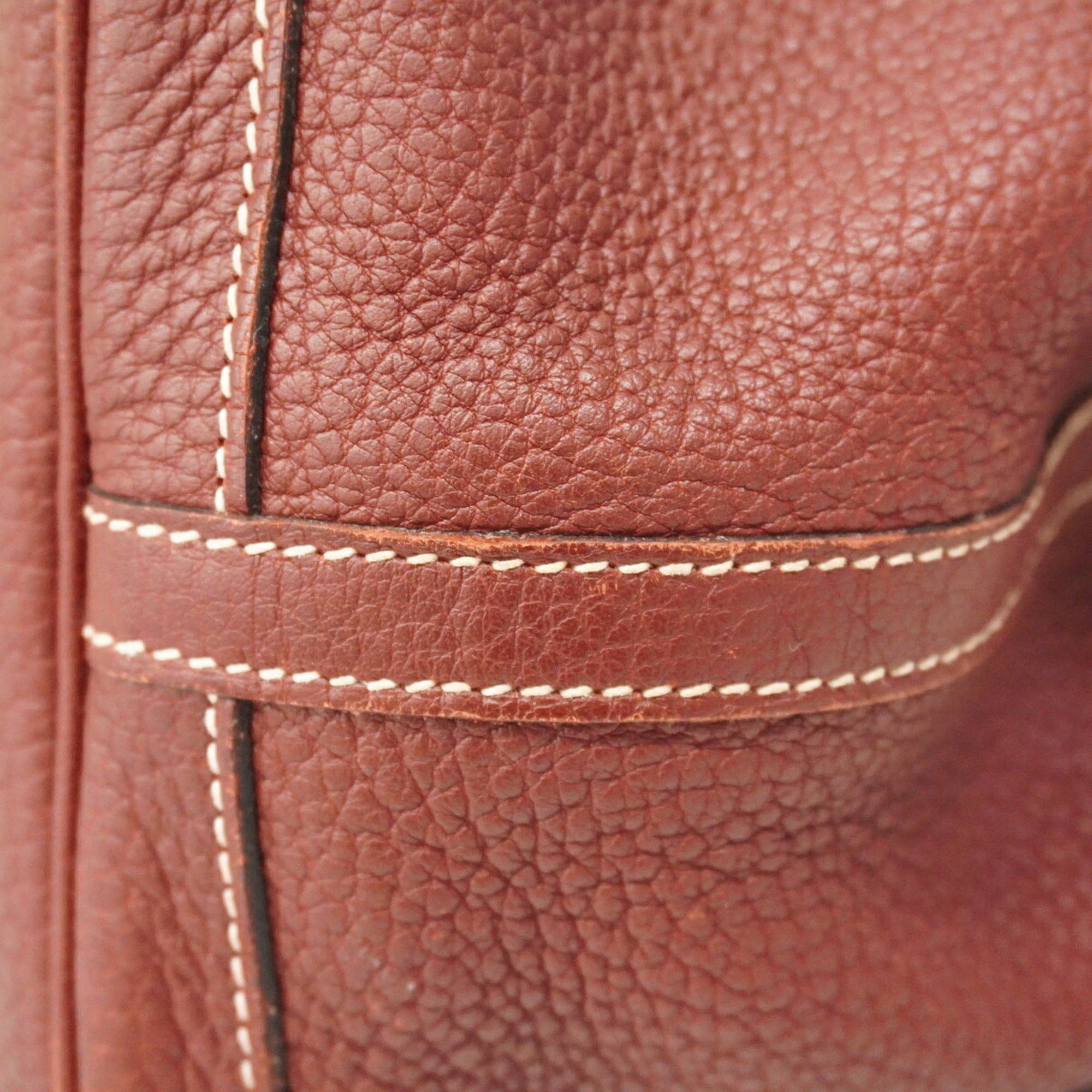 Hermes Rouge H Negonda Leather Tote Bag (Pre-Owned)