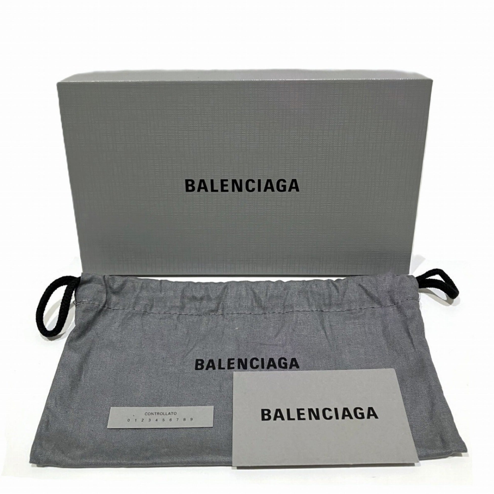 Balenciaga Black Leather Long Wallet (Bi-Fold) (Pre-Owned)