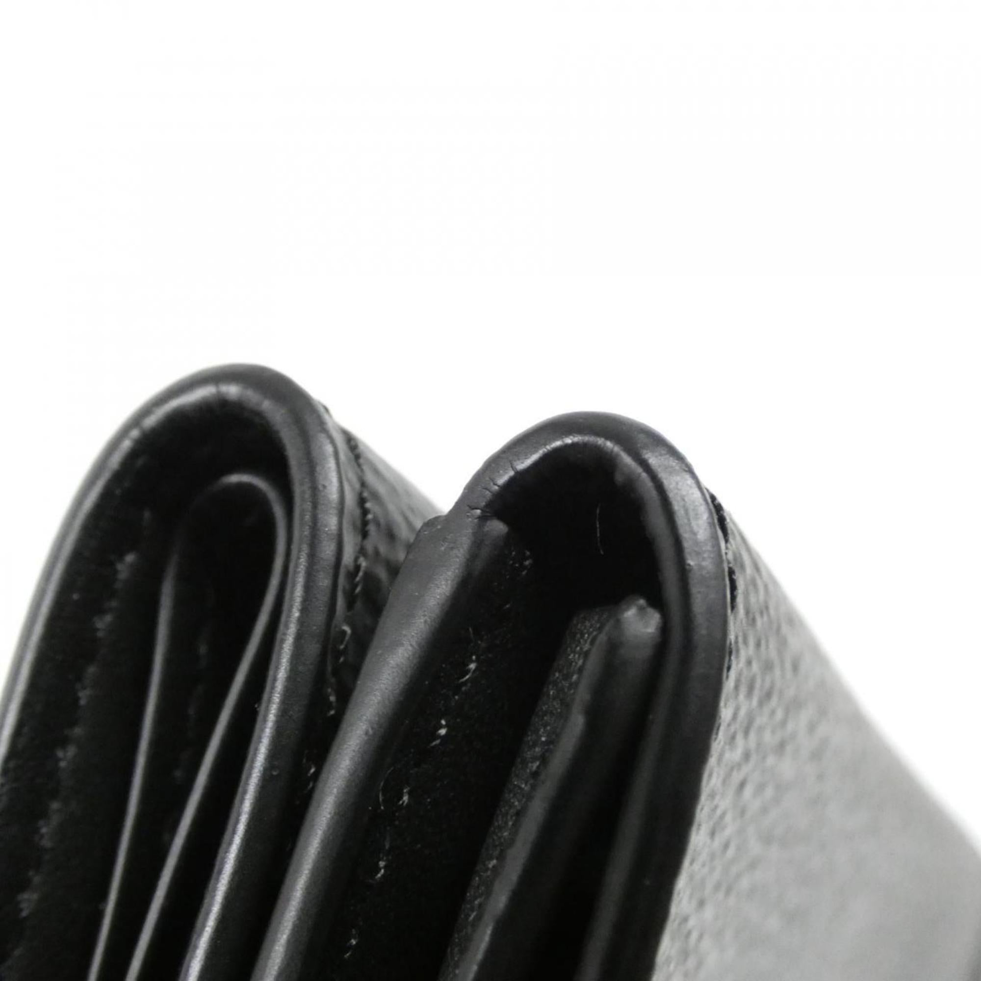 Louis Vuitton Black Coated Canvas Wallet (Bi-Fold) (Pre-Owned)