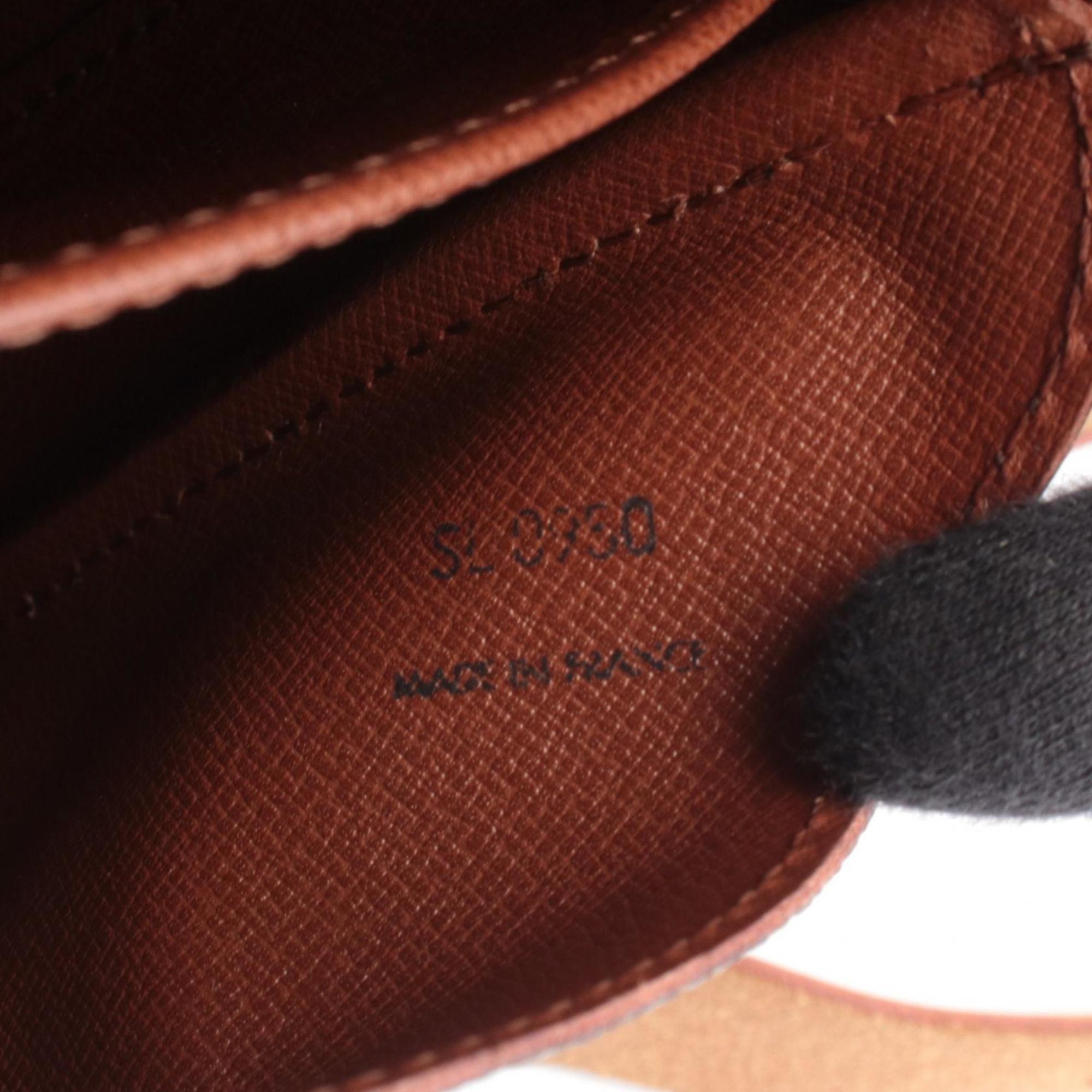 Louis Vuitton Brown Coated Canvas Leather Handbag Shoulder Bag (Pre-Owned)