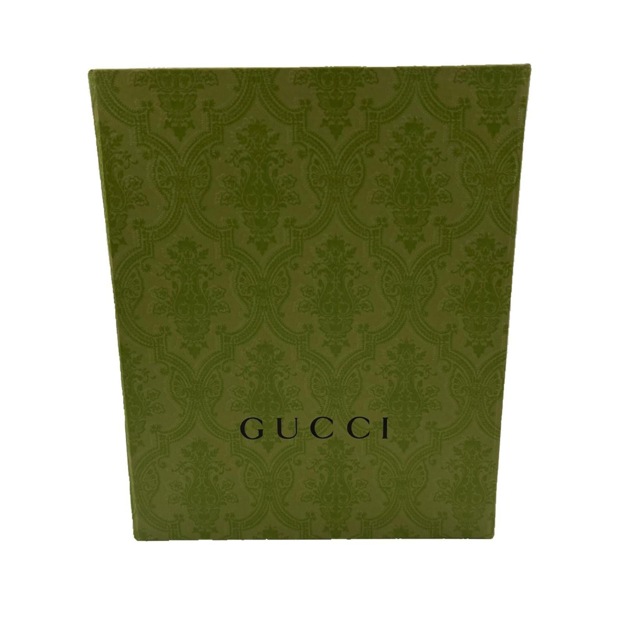 Gucci Green Leather Gg Canvas Shoulder Bag (Pre-Owned)