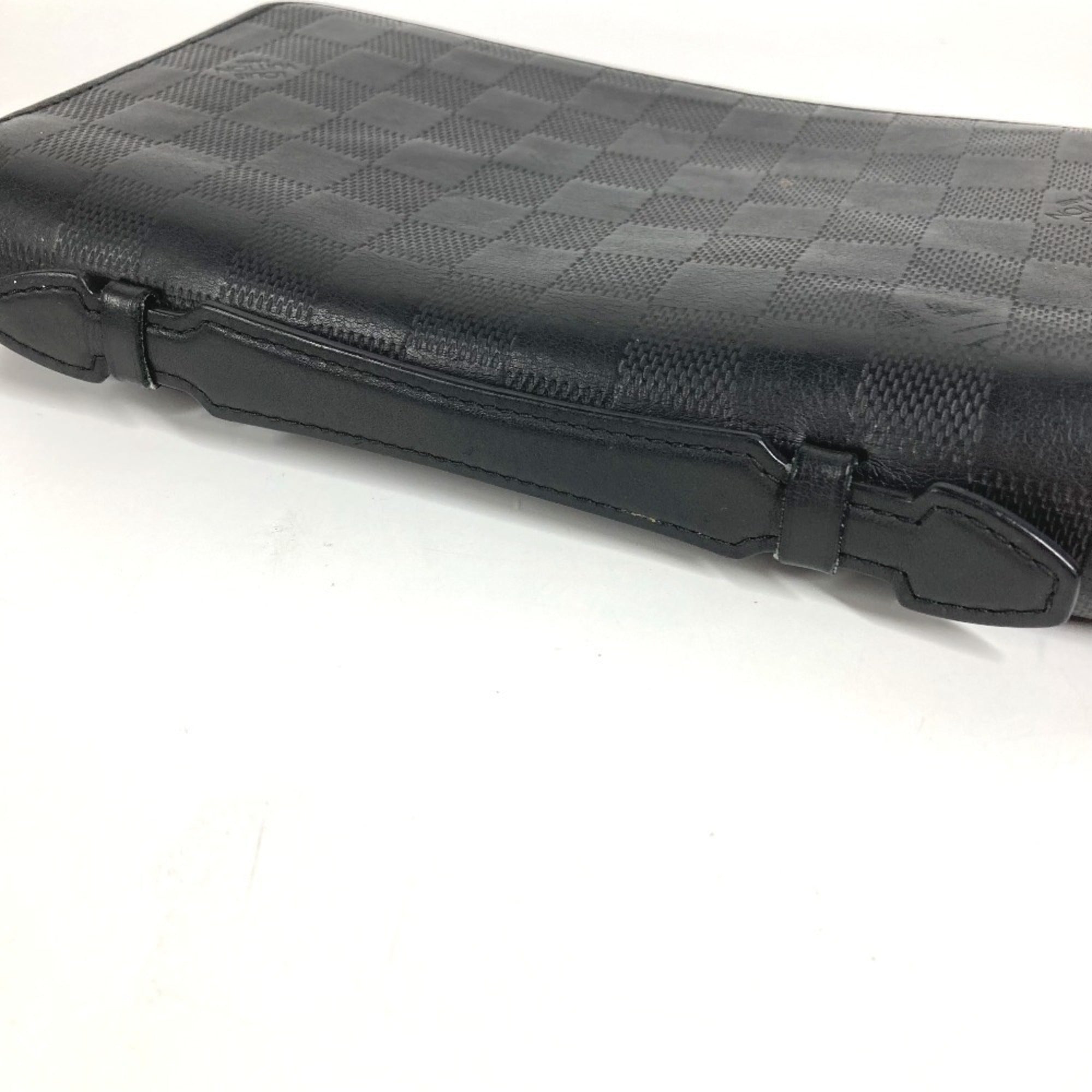 Louis Vuitton Damier Infini Black Damier Infini Long Wallet (Bi-Fold) (Pre-Owned)