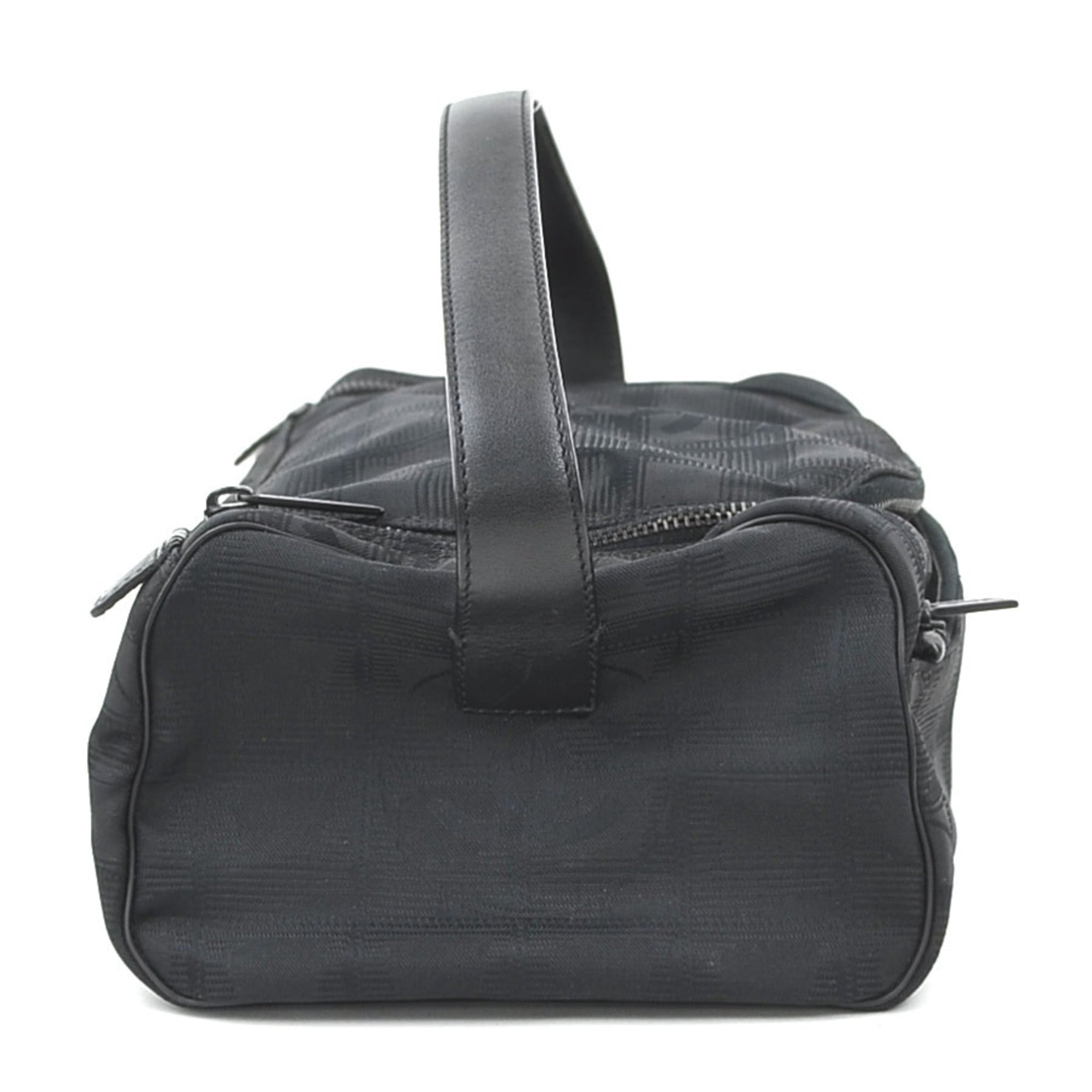 Chanel Black Nylon Jacquard Handbag Vanity Bag (Pre-Owned)
