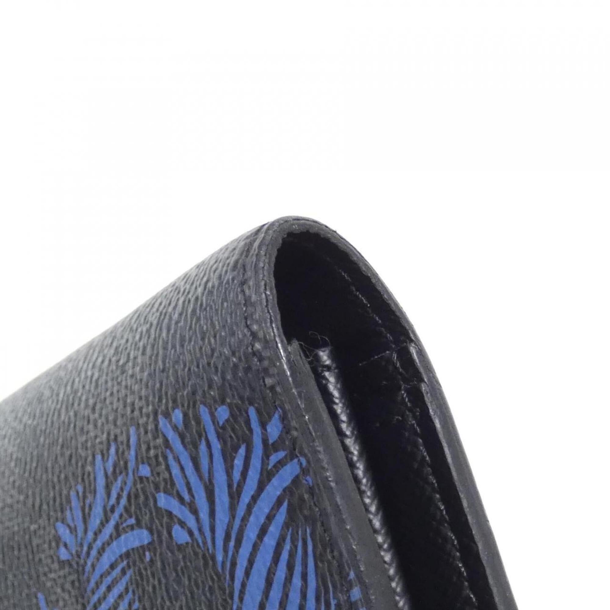 Louis Vuitton Damier Graphite Blue Graphite Coated Canvas Long Wallet (Bi-Fold) (Pre-Owned)