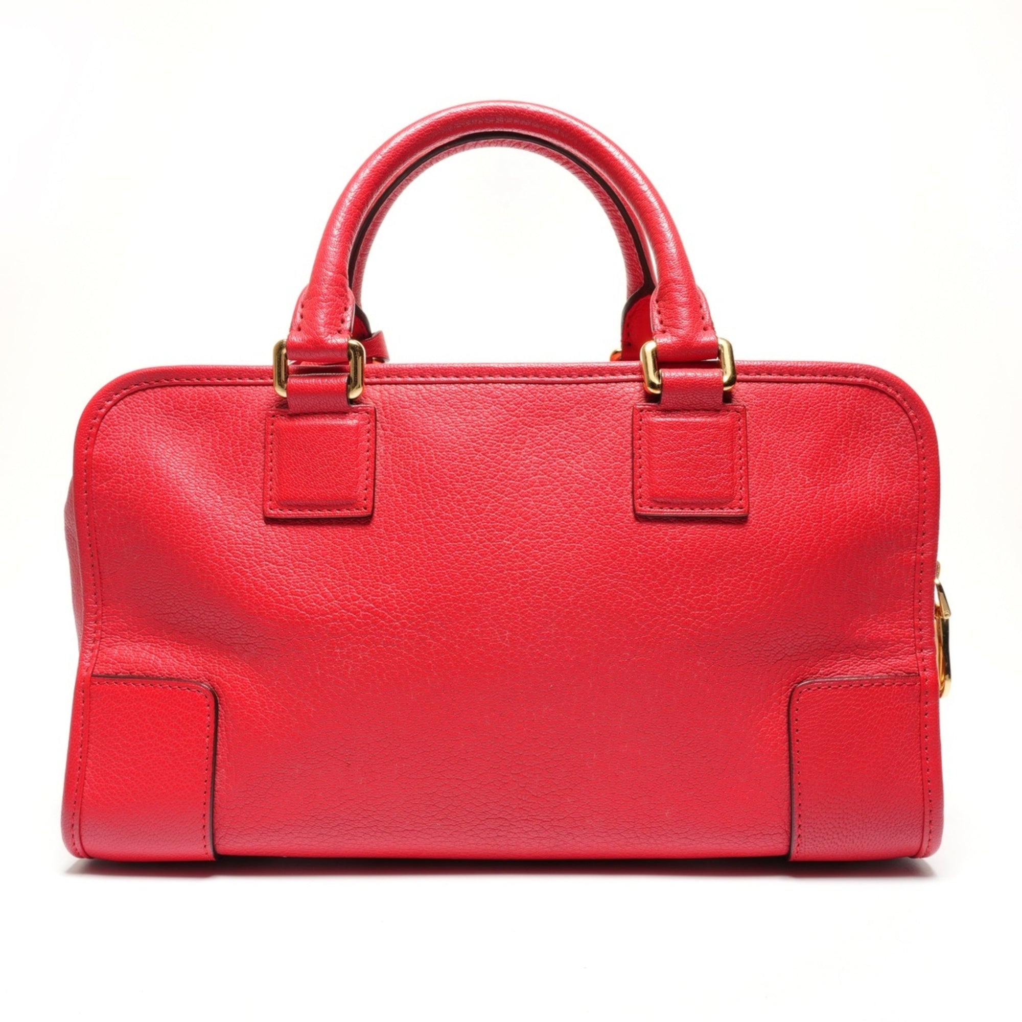 Loewe Amazona Red Color Leather Handbag (Pre-Owned)