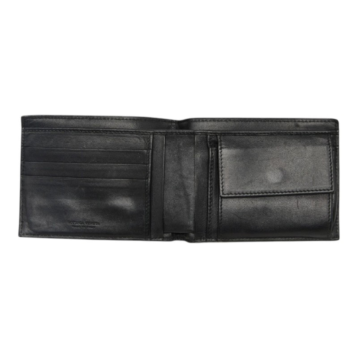 Bottega Veneta Black Intrecciato Wallet (Bi-Fold) (Pre-Owned)