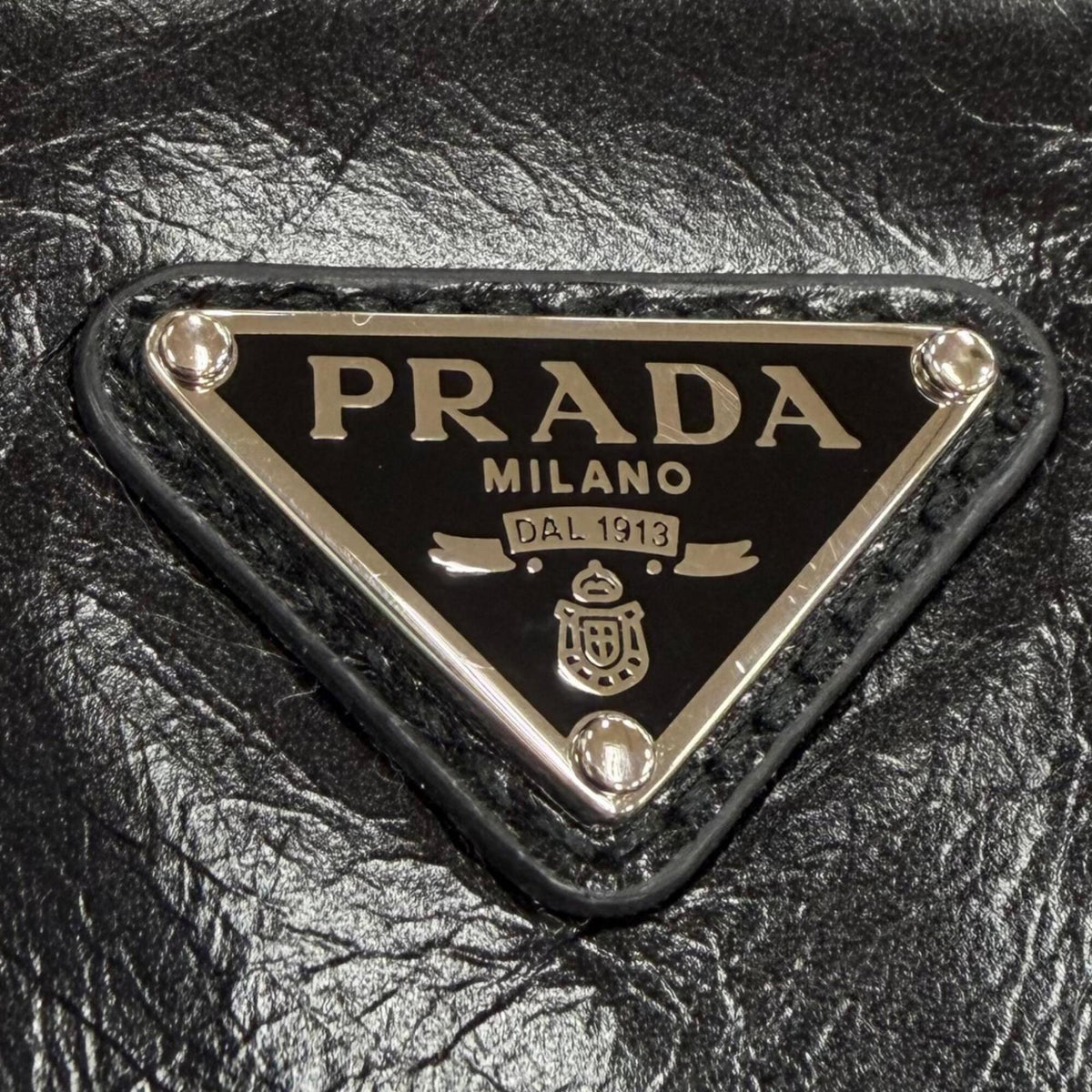 Prada Black Leather Shoulder Bag (Pre-Owned)