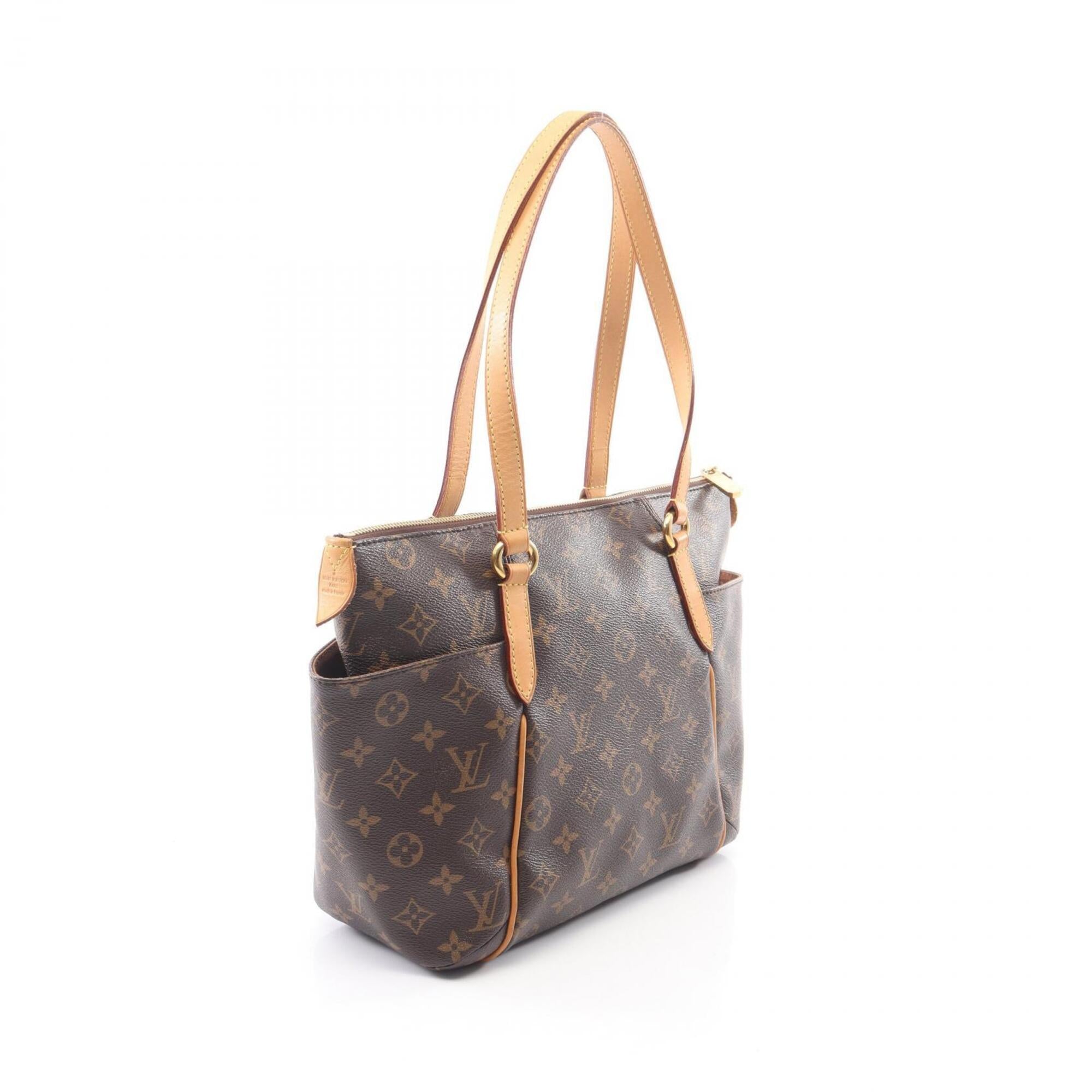 Louis Vuitton Brown Pvc Coated Canvas Leather Handbag Tote Bag (Pre-Owned)