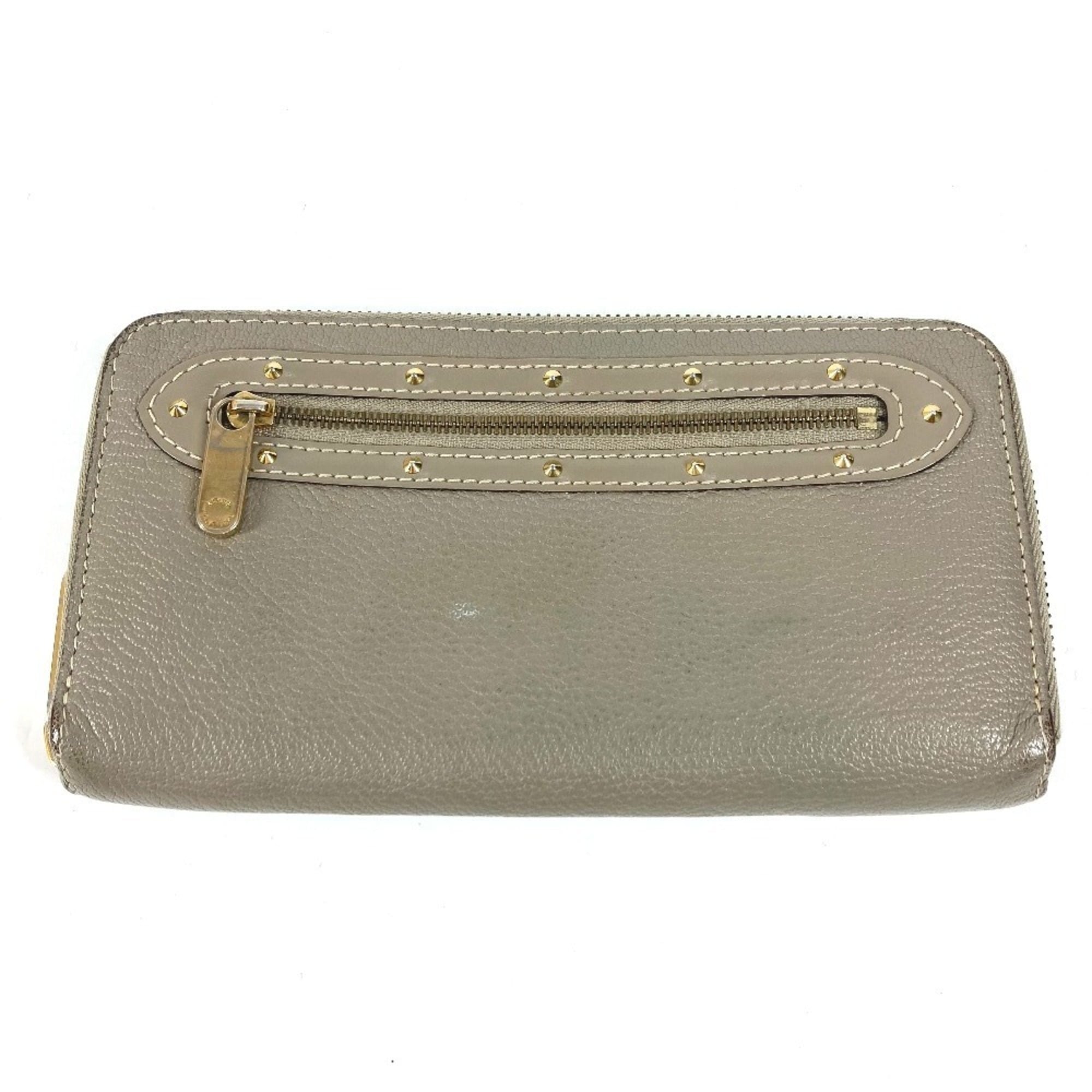 Louis Vuitton Galle Gray Velone Suhali Leather Long Wallet (Bi-Fold) (Pre-Owned)