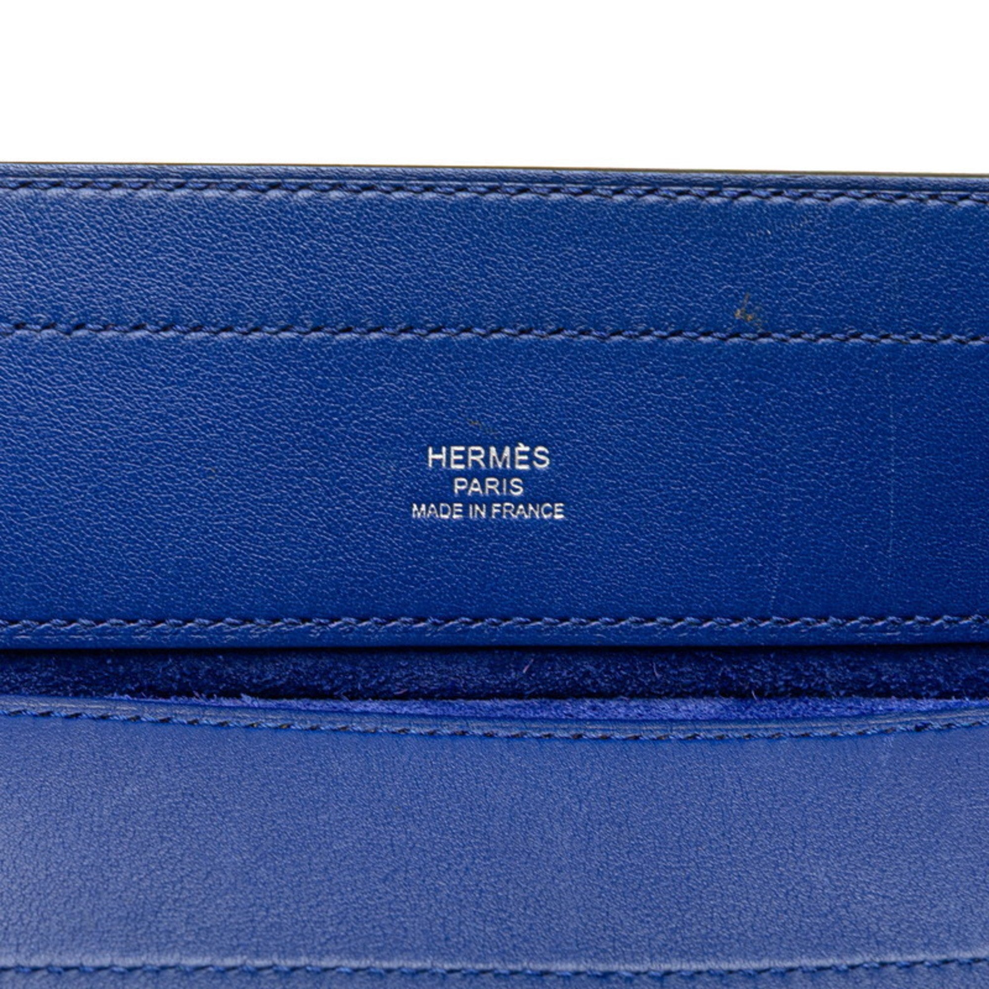 Hermes Blue Swift Leather Shoulder Bag (Pre-Owned)
