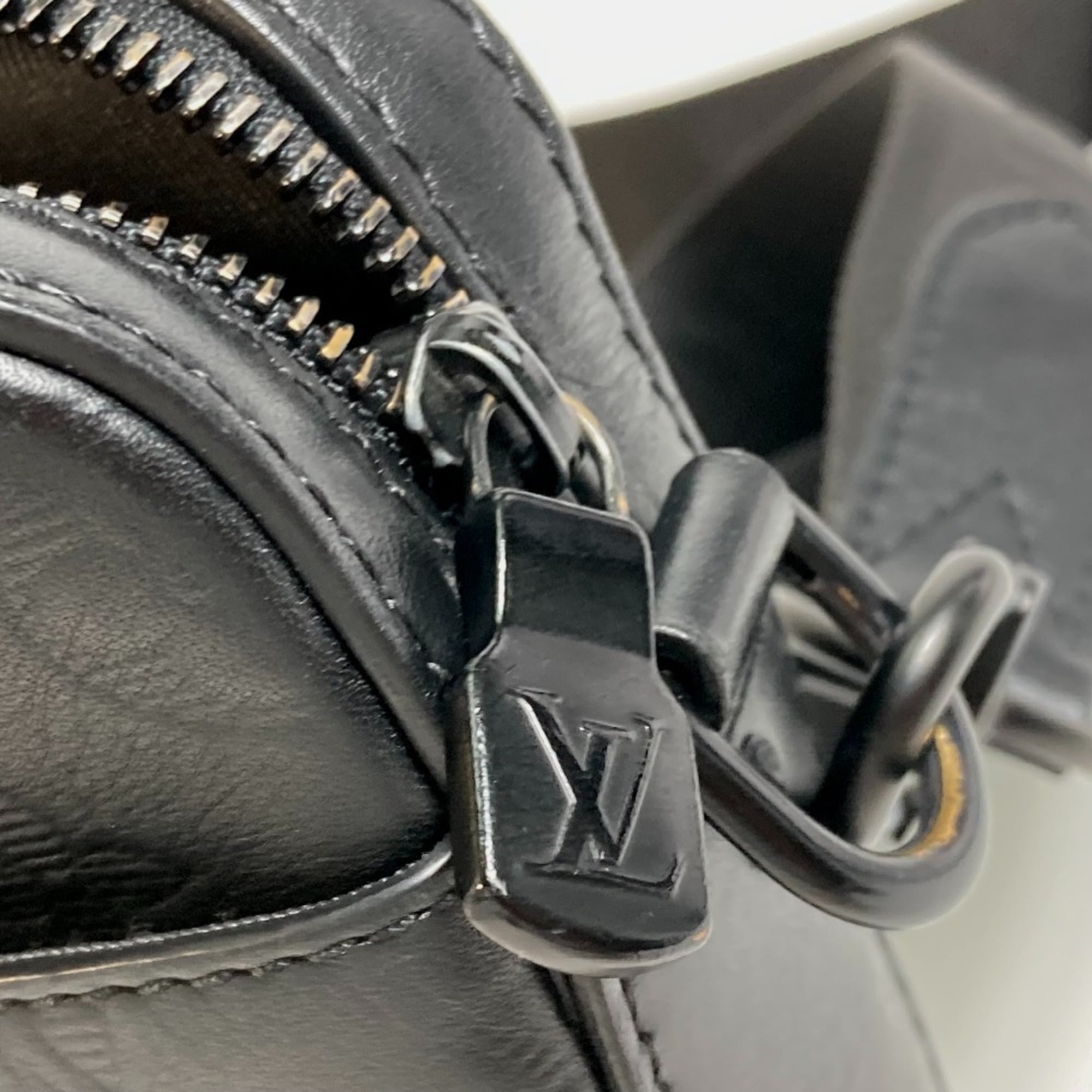 Louis Vuitton Black Monogram Shadow Shoulder Bag Sling Bag (Pre-Owned)