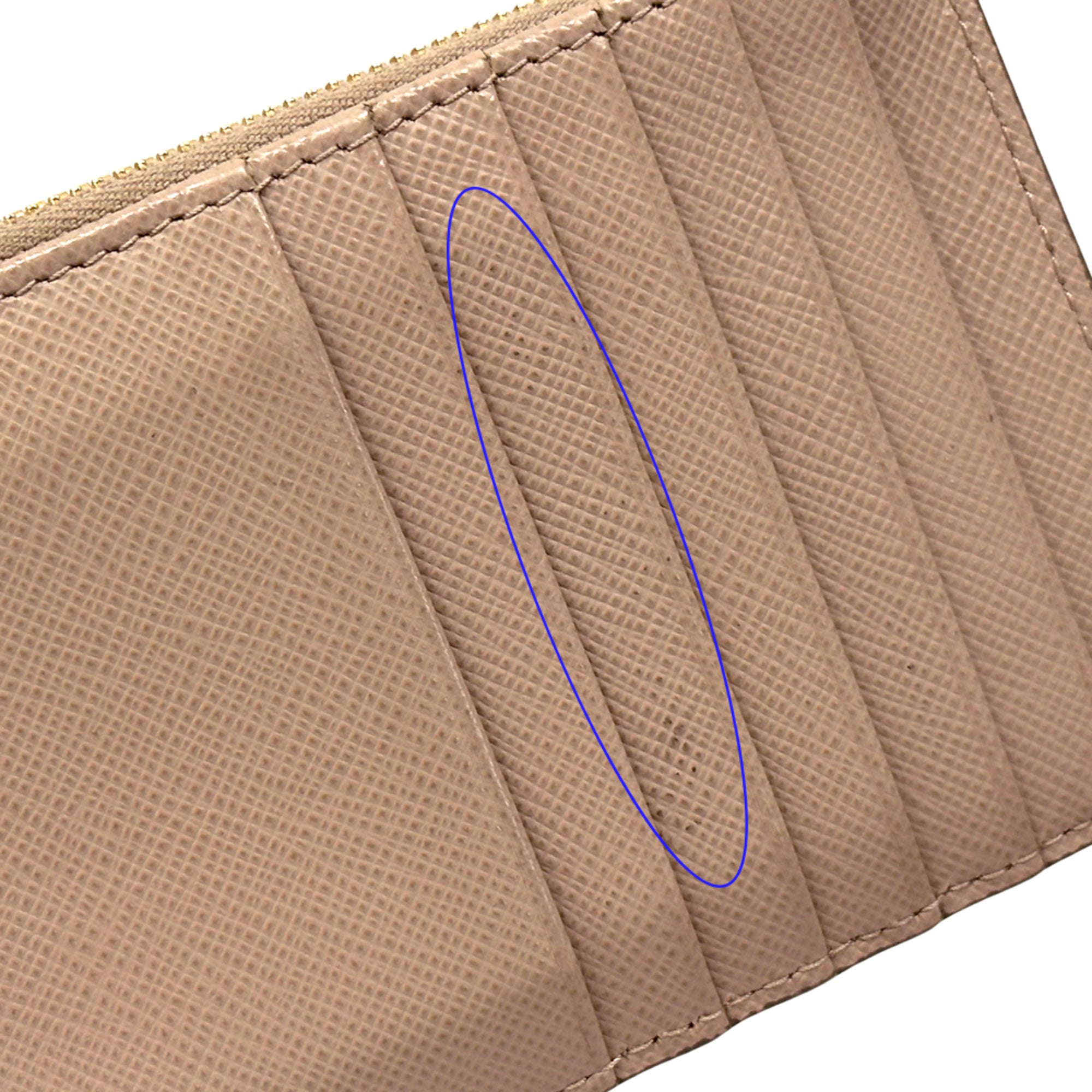Prada Pink Beige Leather Coin Purse/Coin Case (Pre-Owned)