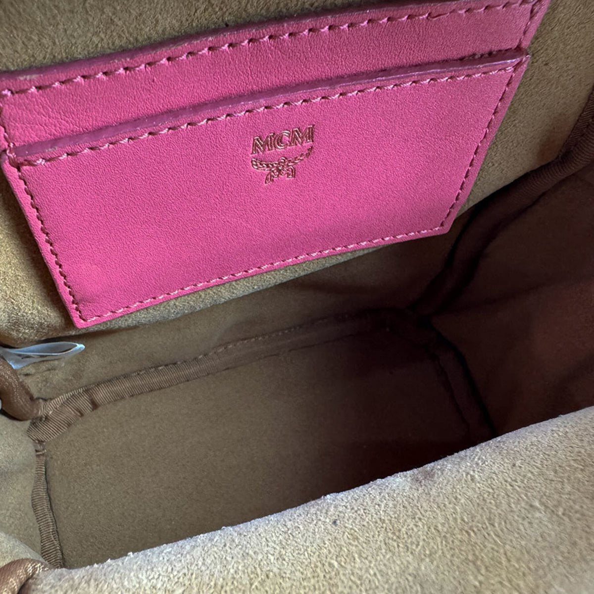 Mcm Gold Pink Leather Backpack (Pre-Owned)