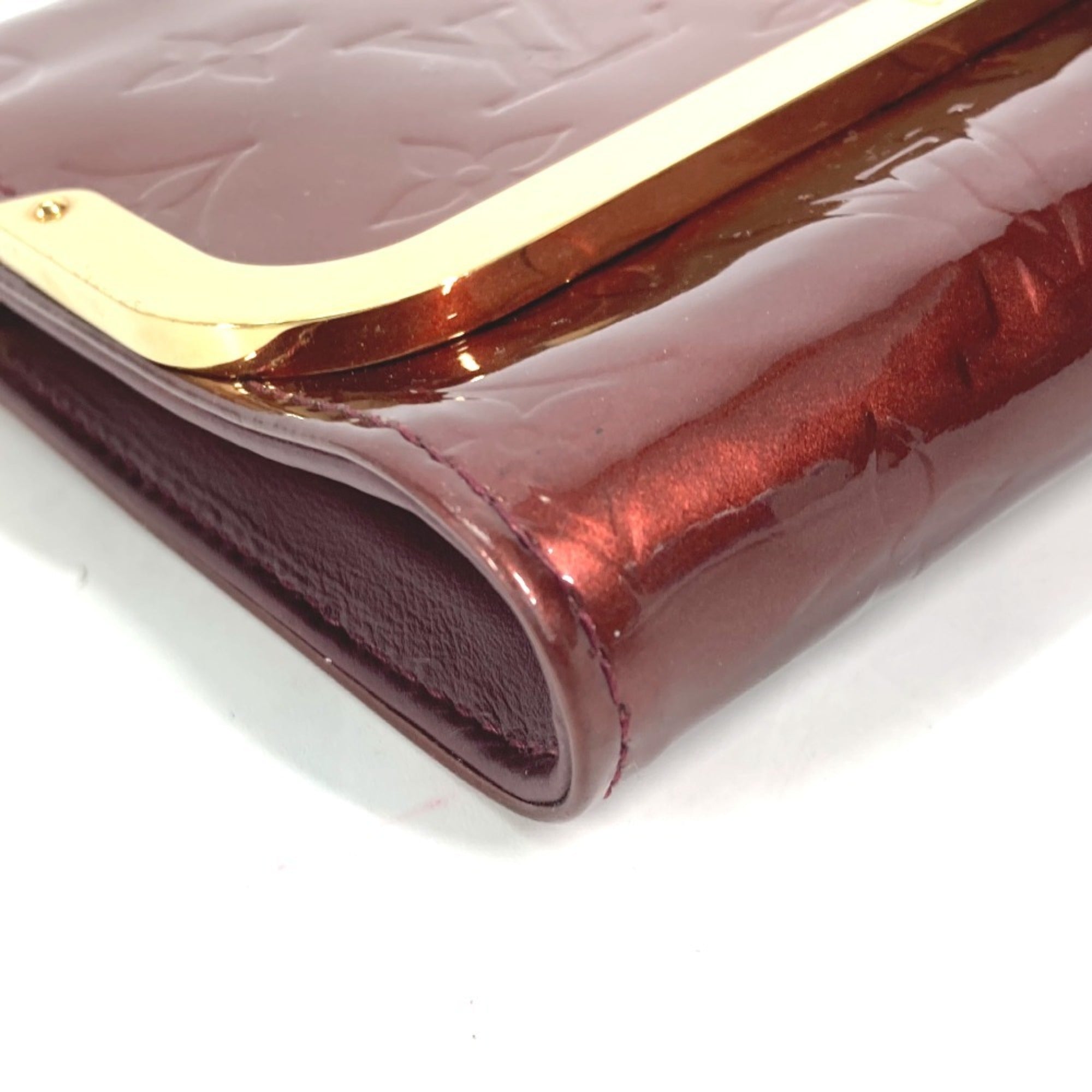 Louis Vuitton Monogram Vernis Purple Rouge Fauviste Monogram Vernis Clutch Bag Shoulder Bag (Pre-Owned)