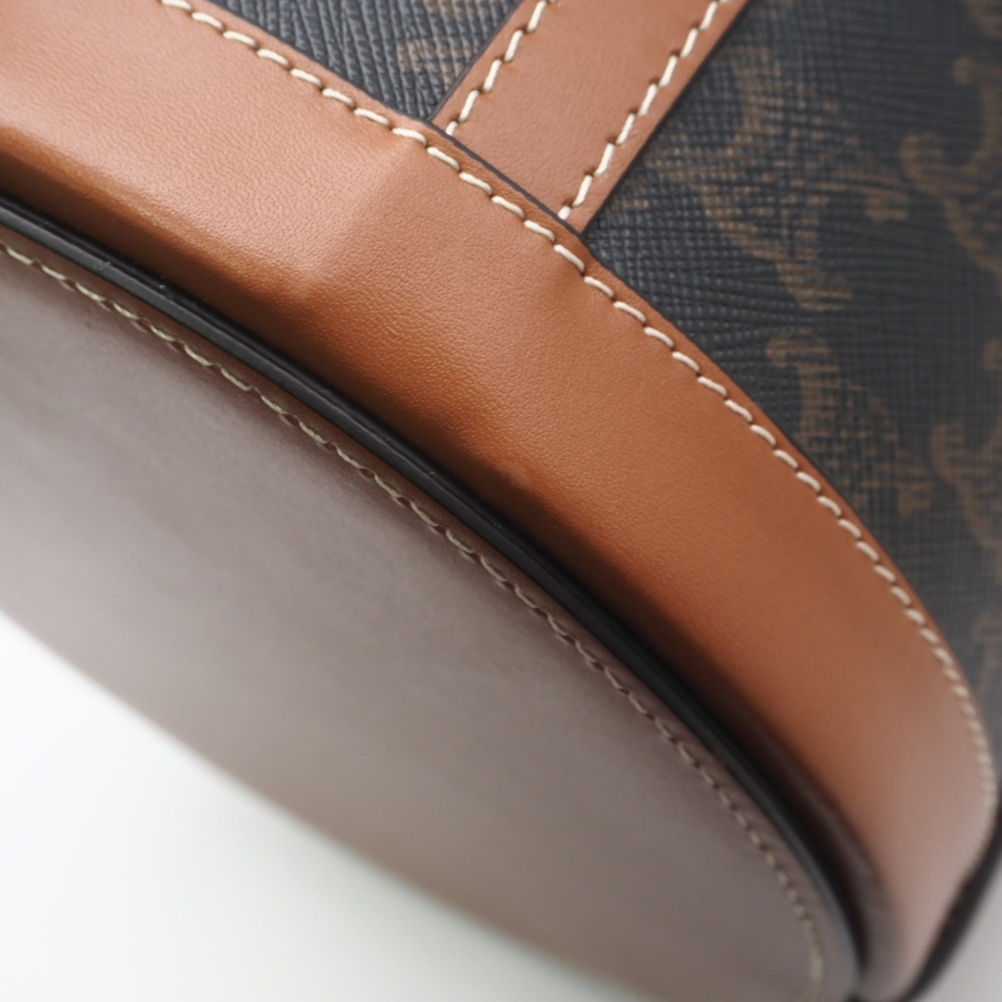 Celine Brown Coated Canvas Leather Shoulder Bag (Pre-Owned)