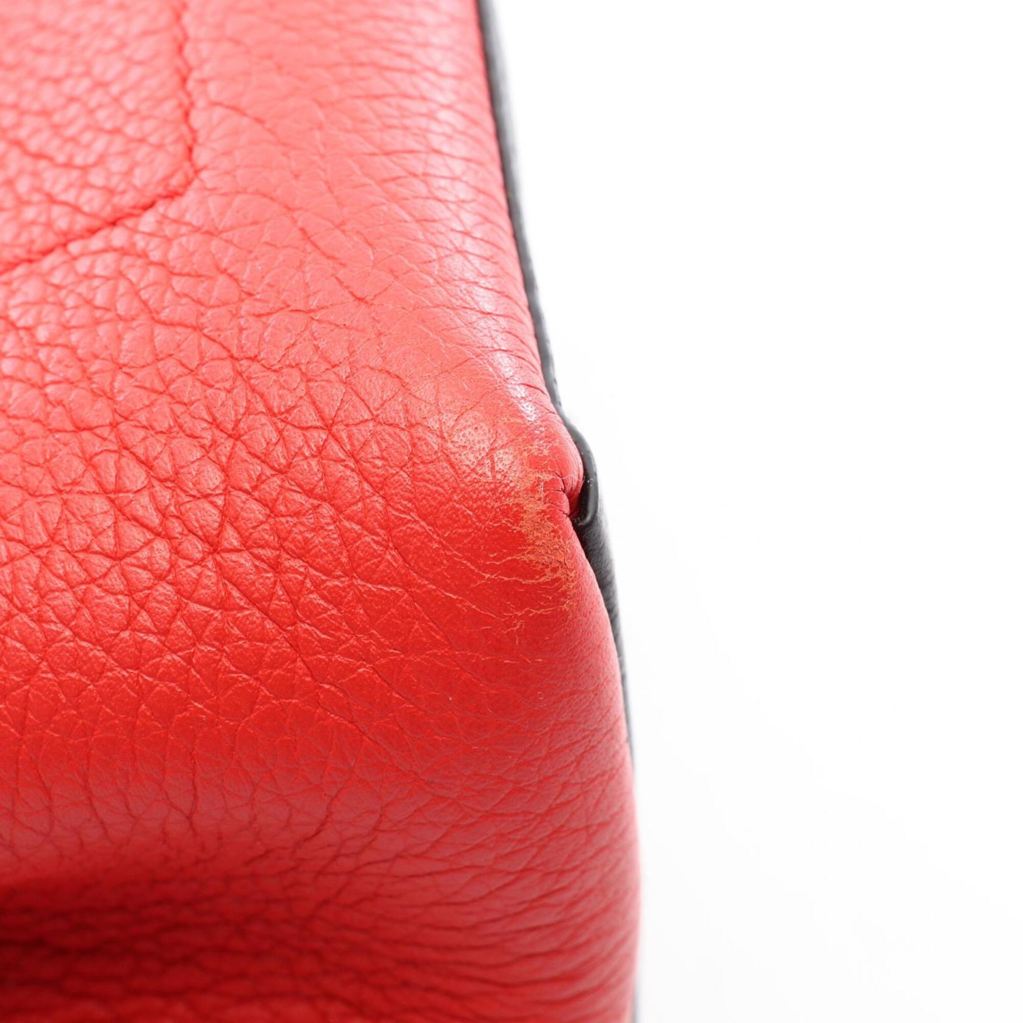 Louis Vuitton Black Ivory Red Color Cuir Ombre Leather Handbag (Pre-Owned)