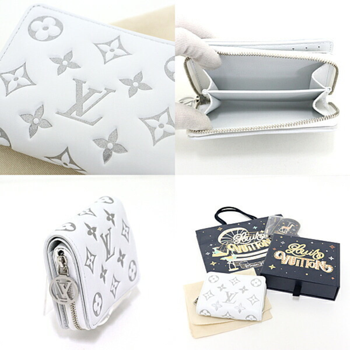 Louis Vuitton White Leather Wallet (Bi-Fold) (Pre-Owned)