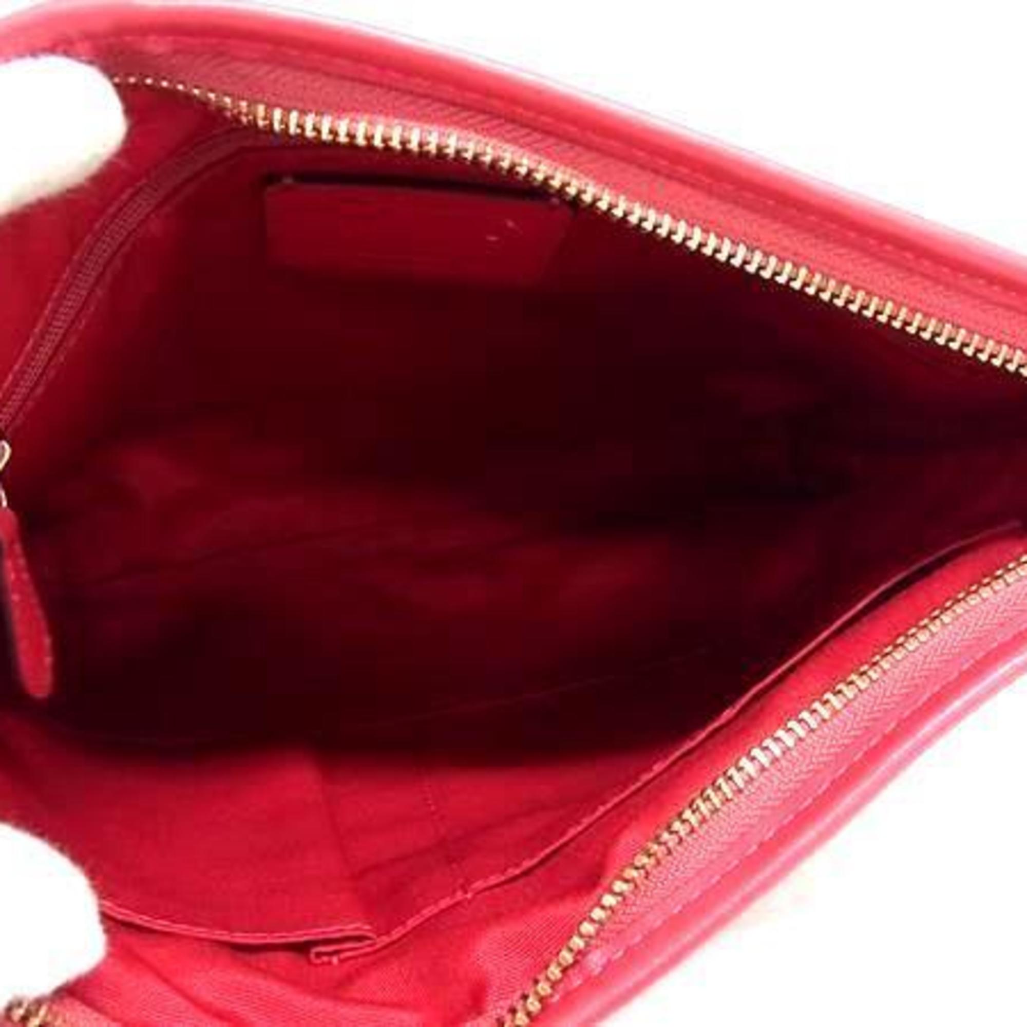 Coach Brown Pink Pvc Leather Shoulder Bag (Pre-Owned)