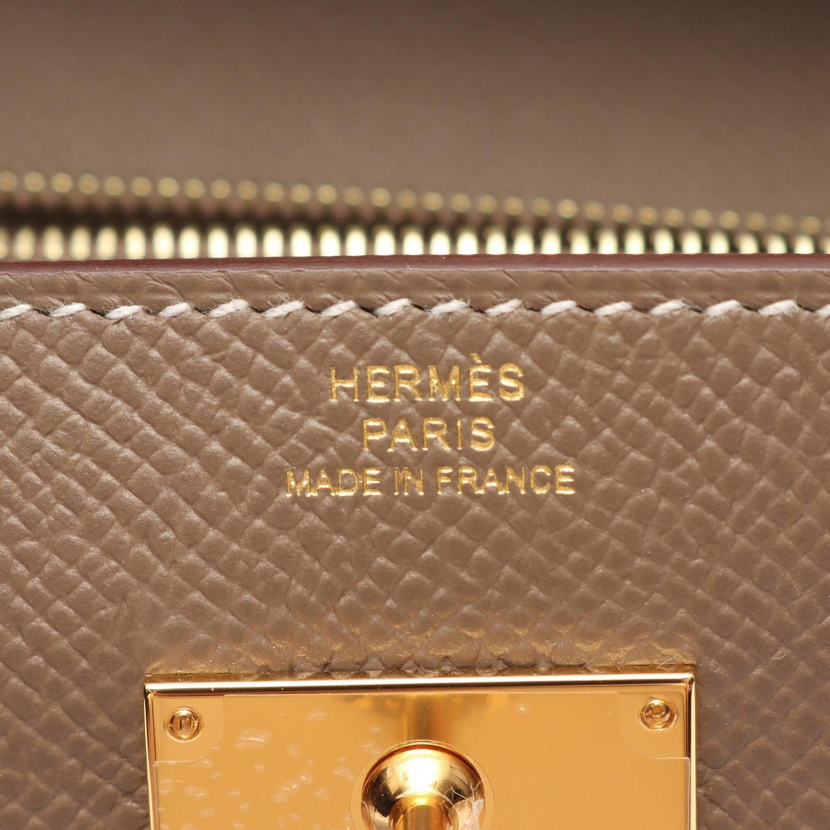 Hermes Etoupe Gray Gray Epsom Leather Handbag Shoulder Bag (Pre-Owned)