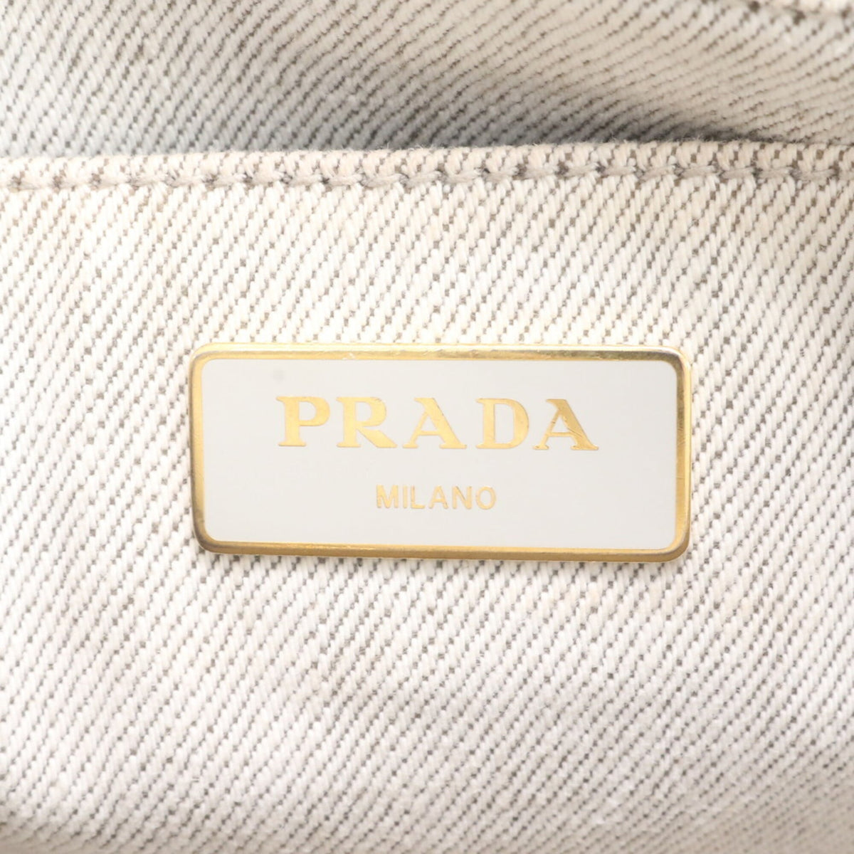 Prada Ivory Handbag Shoulder Bag Tote Bag (Pre-Owned)