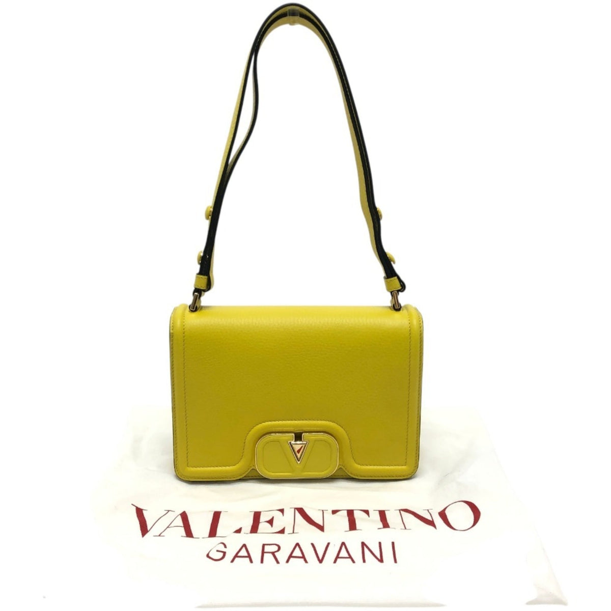 Valentino Yellow Leather Shoulder Bag (Pre-Owned)