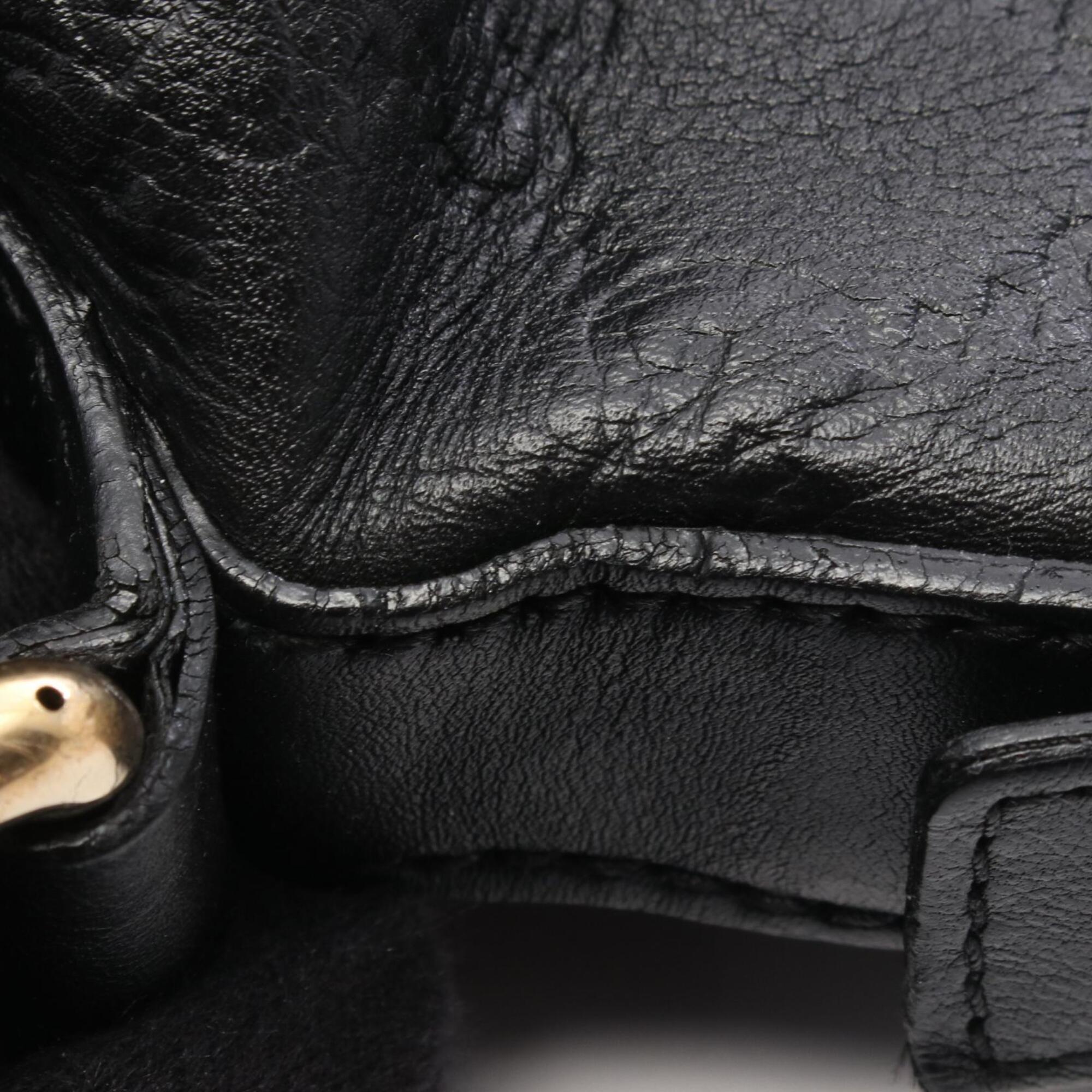 Gucci Black Leather Handbag (Pre-Owned)