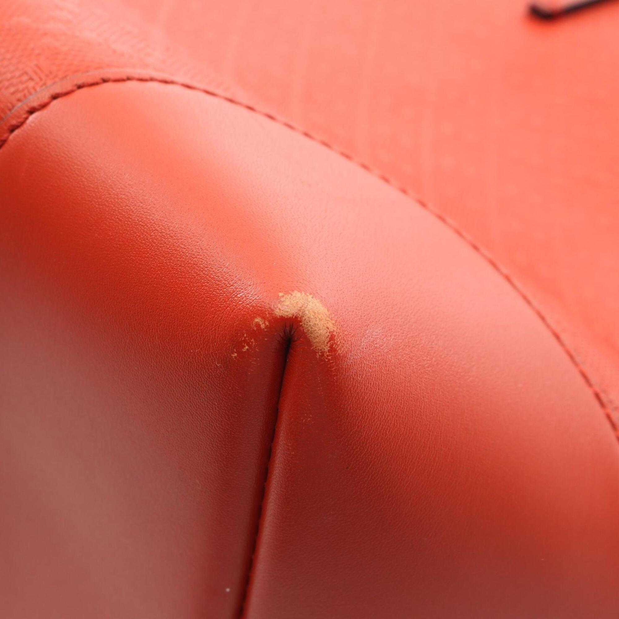 Gucci Red Color Leather Handbag Tote Bag (Pre-Owned)