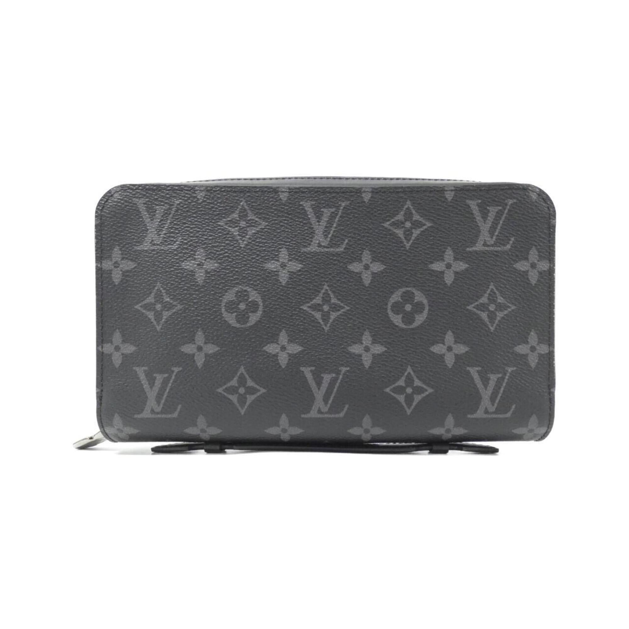 Louis Vuitton Black Coated Canvas Long Wallet (Bi-Fold) (Pre-Owned)