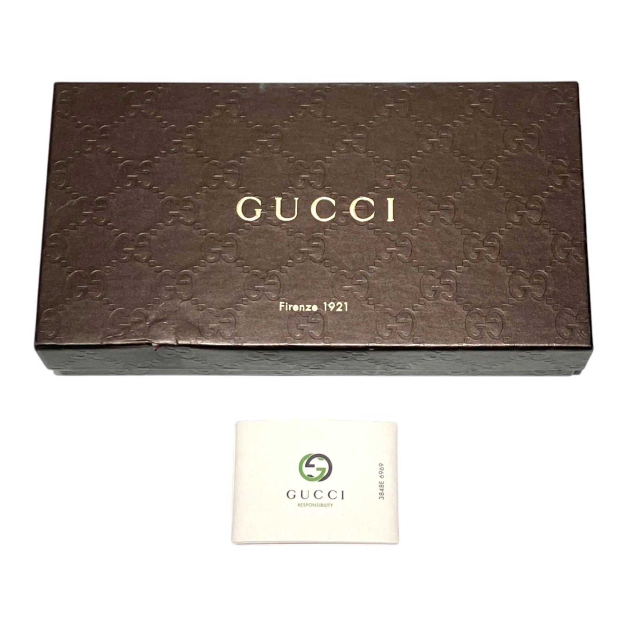Gucci Brown Nylon Polyester Leather Long Wallet (Bi-Fold) (Pre-Owned)