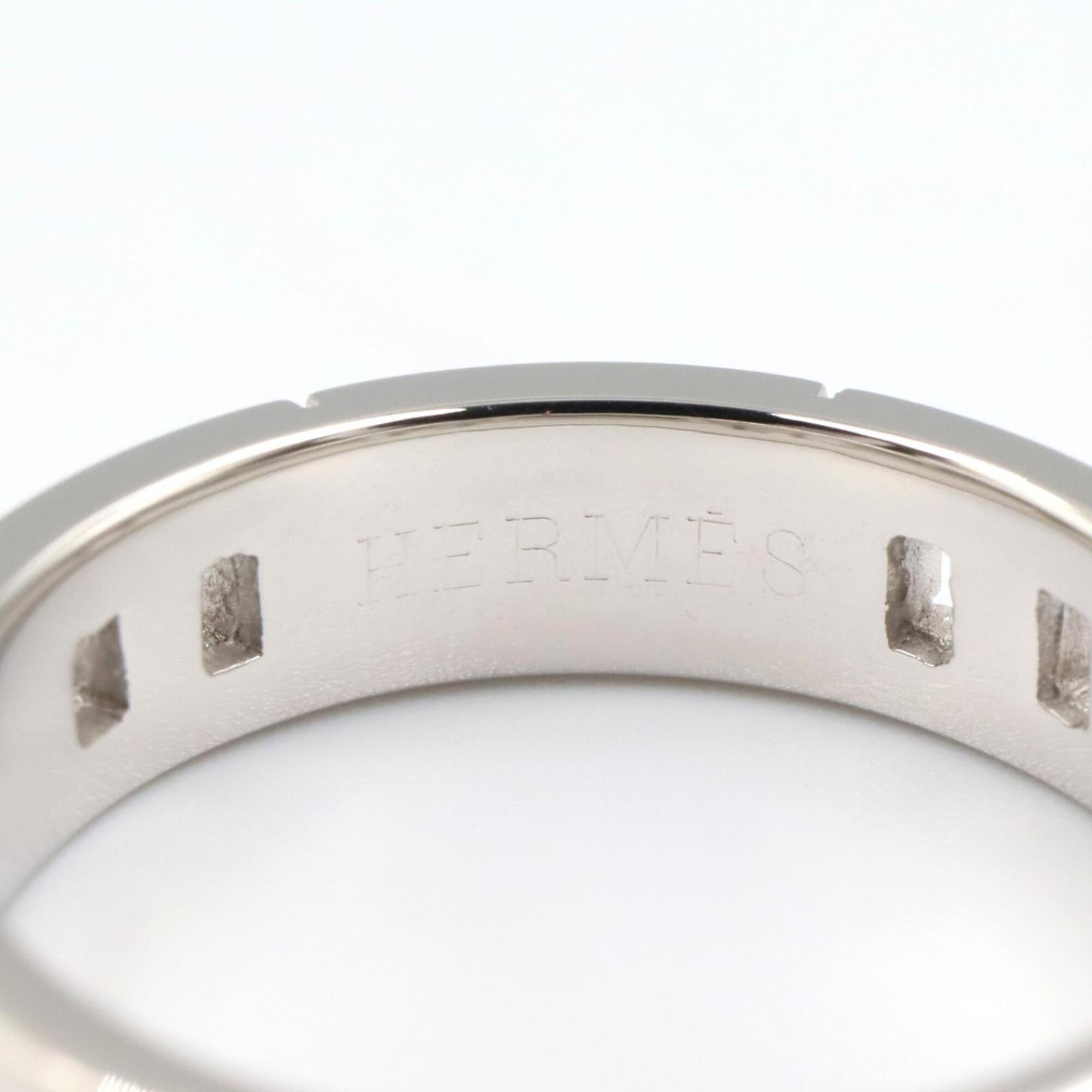 Hermes Silver White Gold (18K) Band Ring (Pre-Owned)