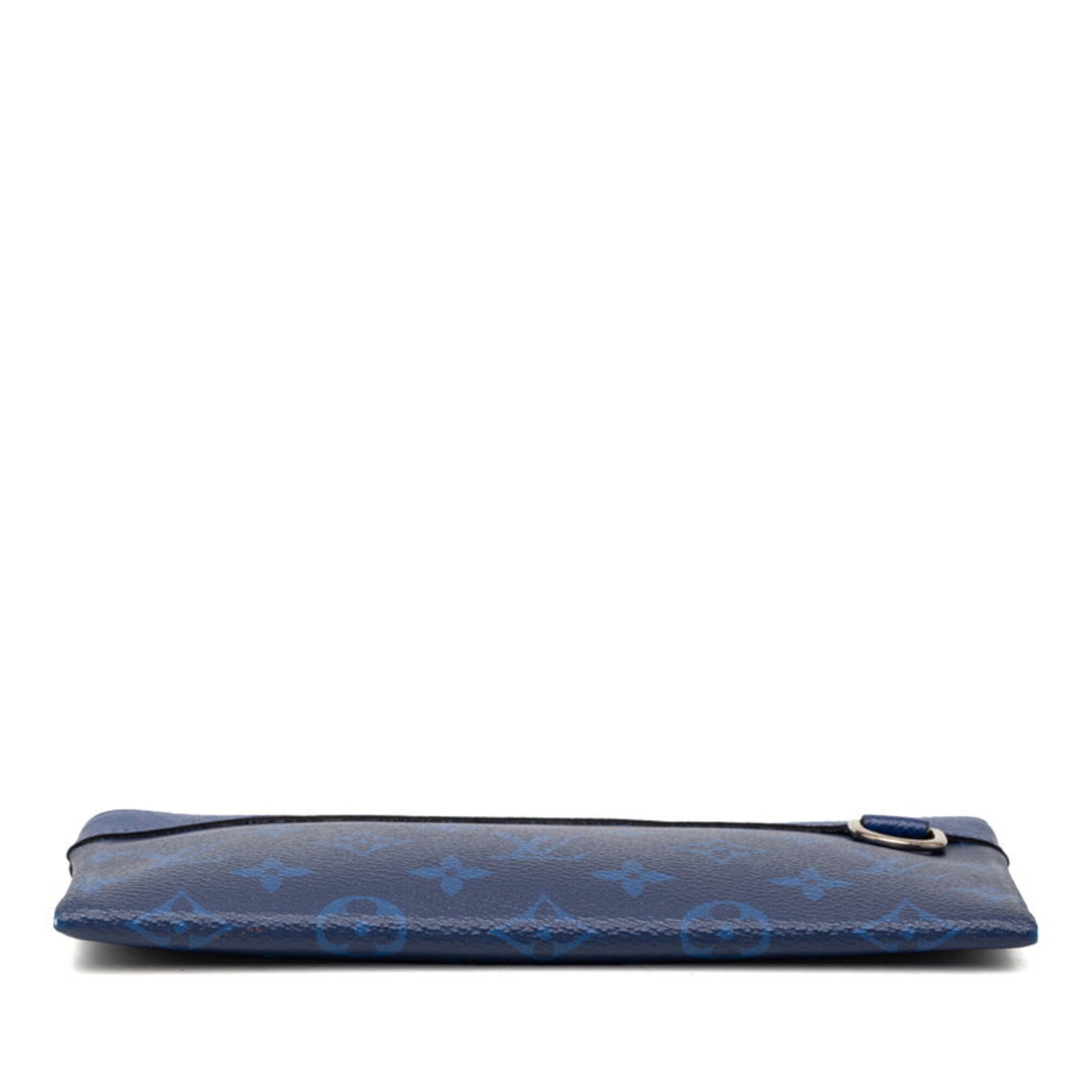 Louis Vuitton Cobalt Navy Leather Pvc Handbag Pochette Pouch (Pre-Owned)