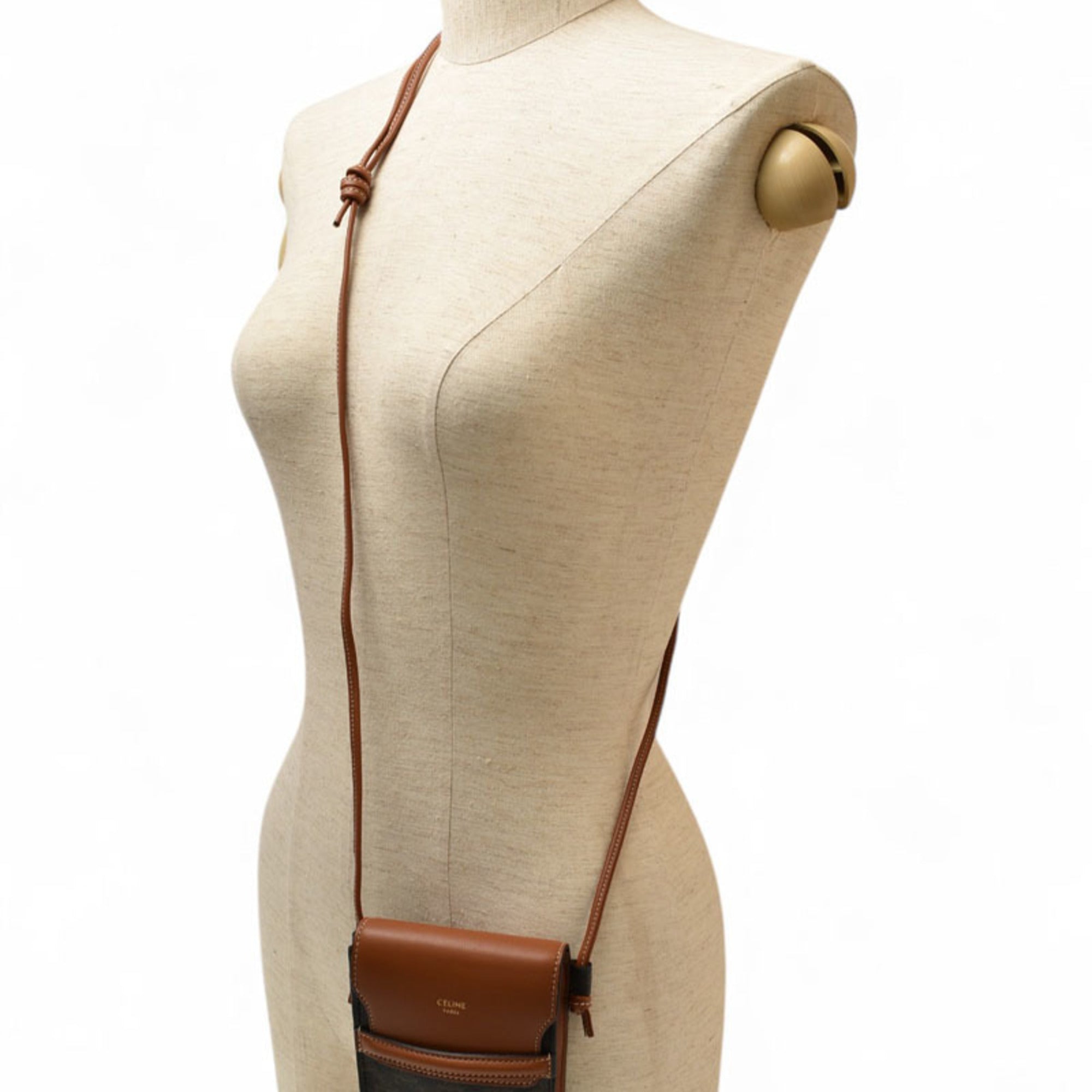 Celine Brown Pvc Leather Shoulder Bag (Pre-Owned)
