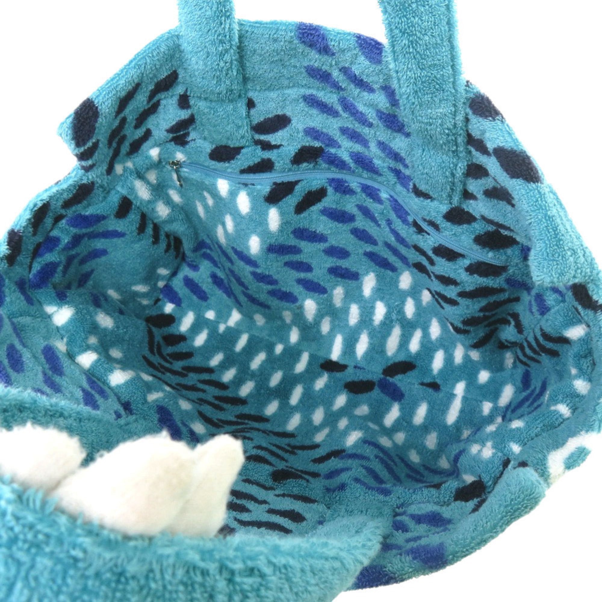 Goyard Navy Turquoise White Cotton Polyamide Tote Bag (Pre-Owned)