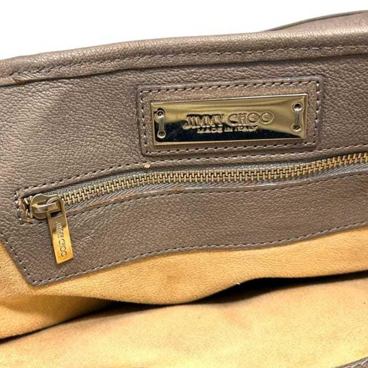Jimmy Choo Beige Leather Tote Bag (Pre-Owned)