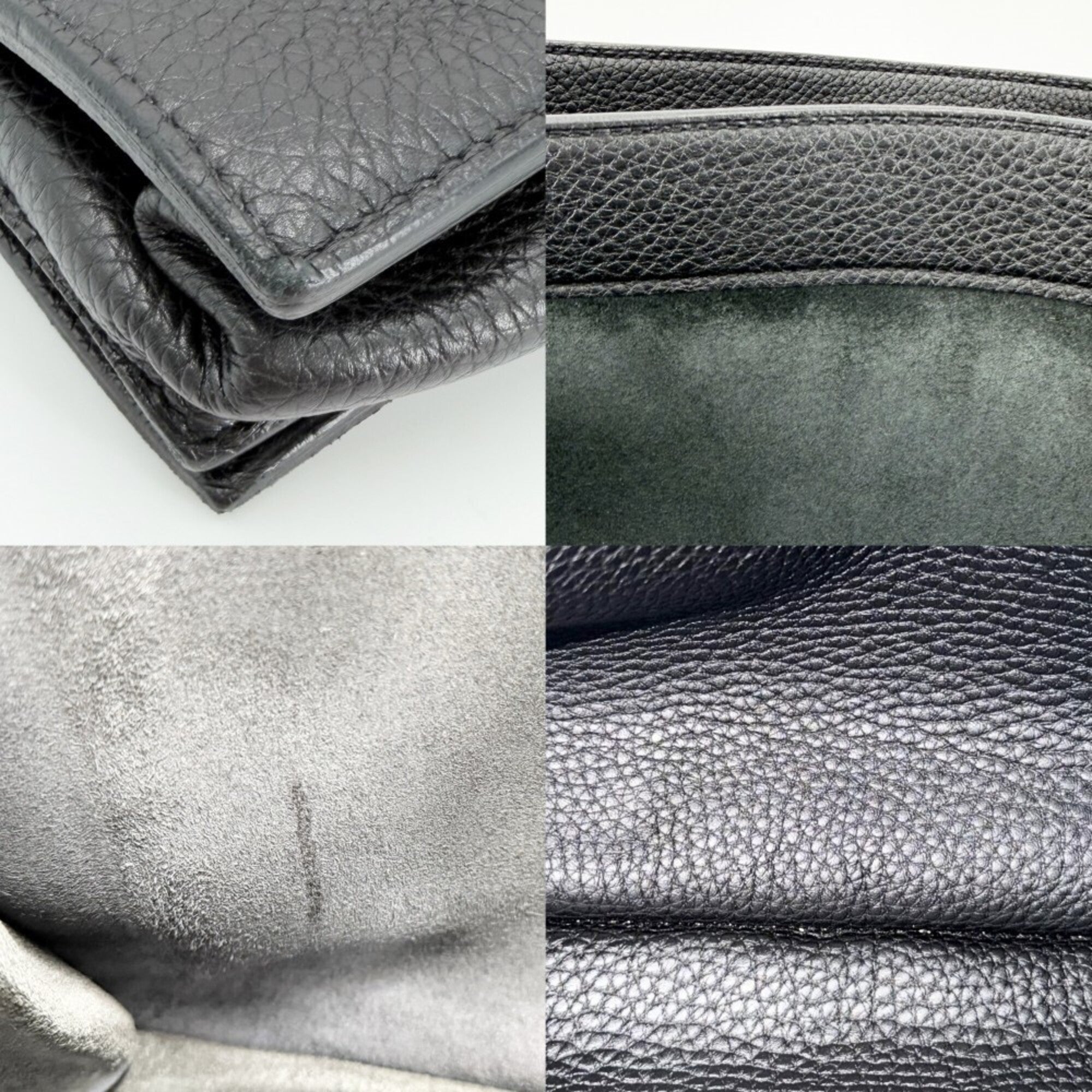 Hermes Black Leather Briefcase Handbag (Pre-Owned)