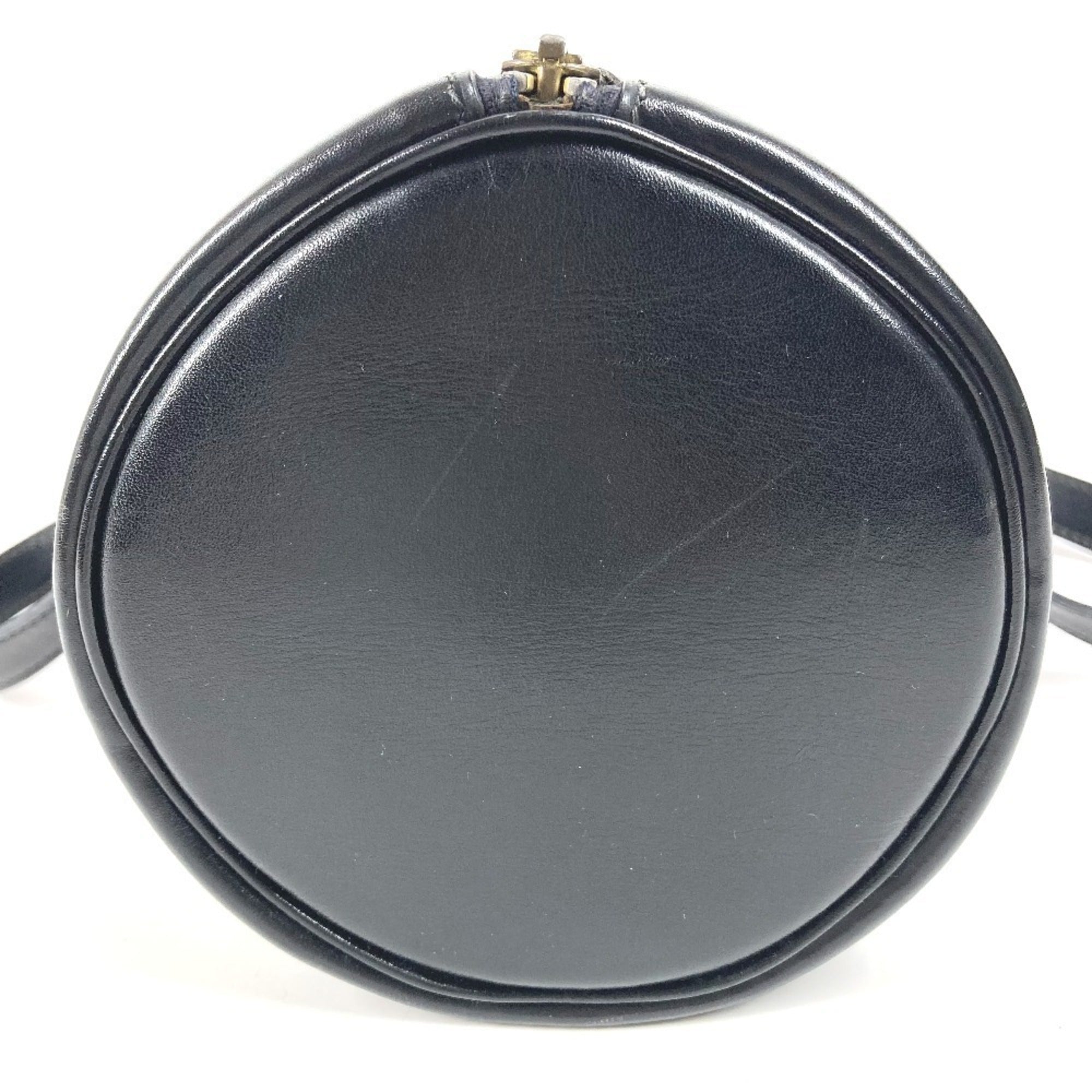 Hermes Black Leather Boston Bag Handbag (Pre-Owned)