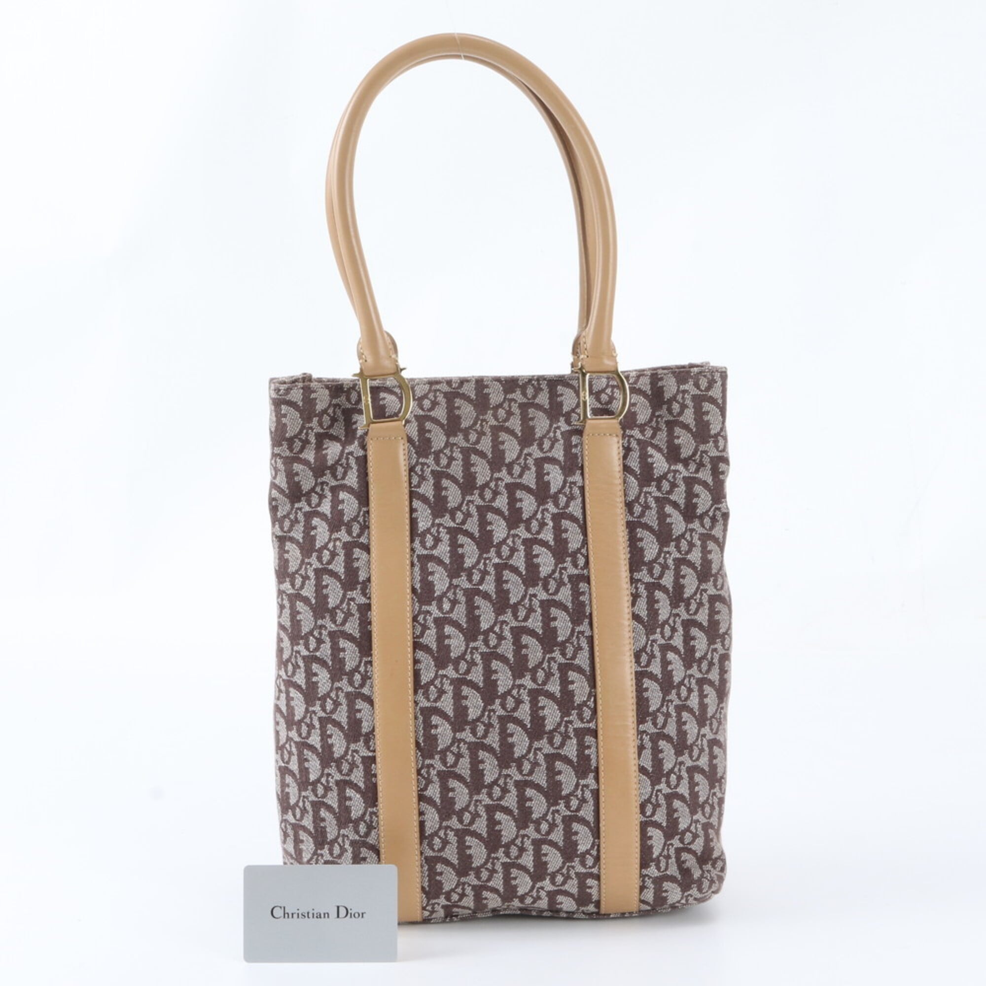 Christian Dior Trotter Brown Trotter Handbag Tote Bag (Pre-Owned)