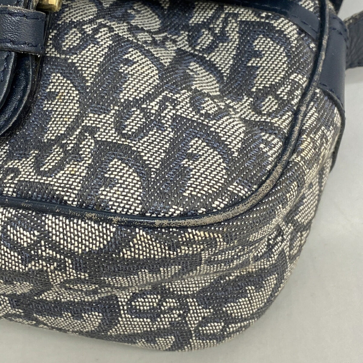 Christian Dior Navy Canvas Shoulder Bag (Pre-Owned)