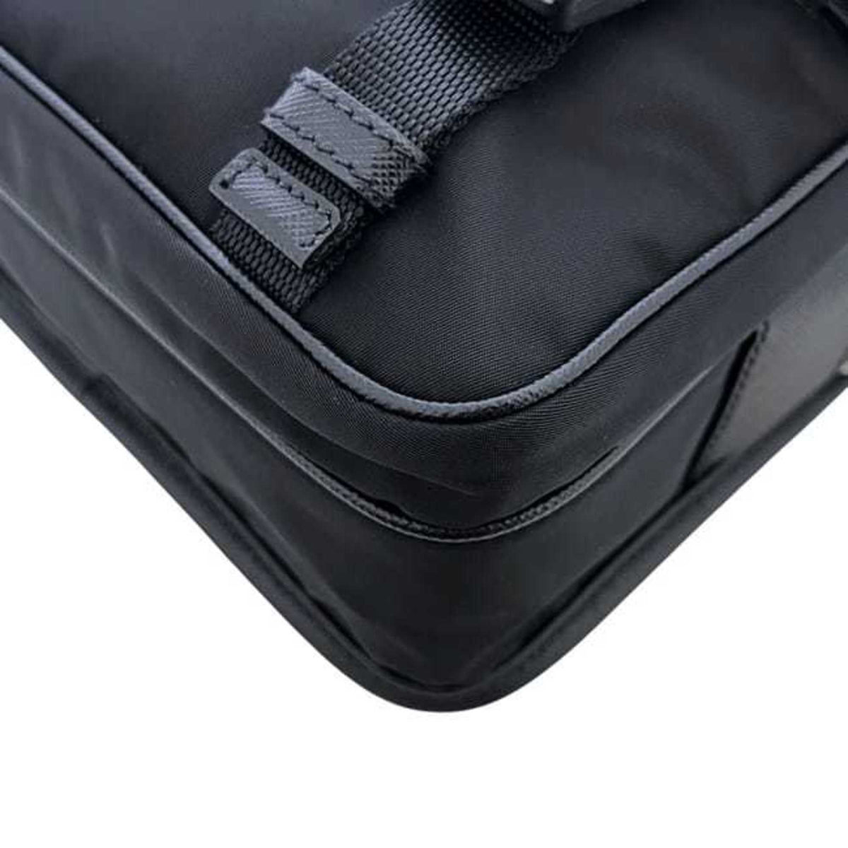 Prada Black Nero Nylon Leather Shoulder Bag (Pre-Owned)