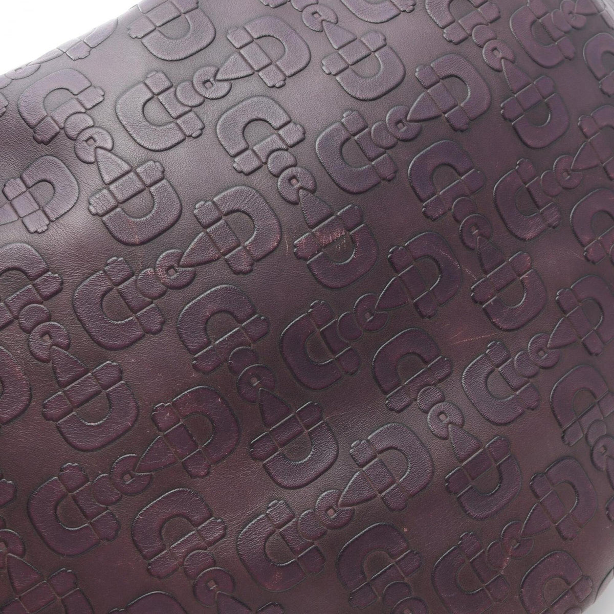 Gucci Purple Leather Handbag Shoulder Bag (Pre-Owned)