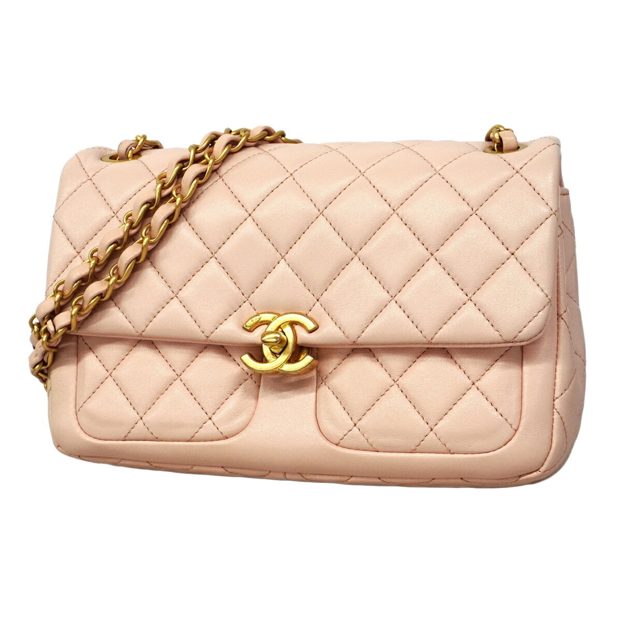 Chanel Pink Leather Shoulder Bag (Pre-Owned)